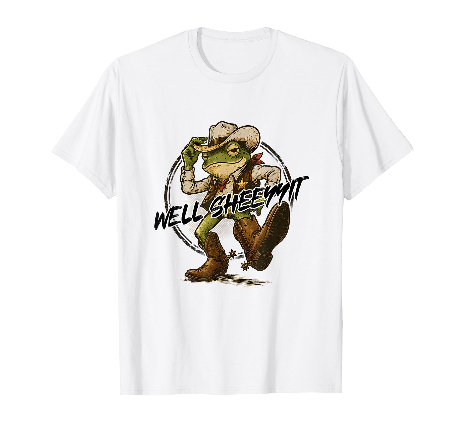 Well Sheeyit Cowboy Frog Funny Western T-Shirt - Novelty Apparel for Adults - T-Shirt, Sweatshirt, Hoodie