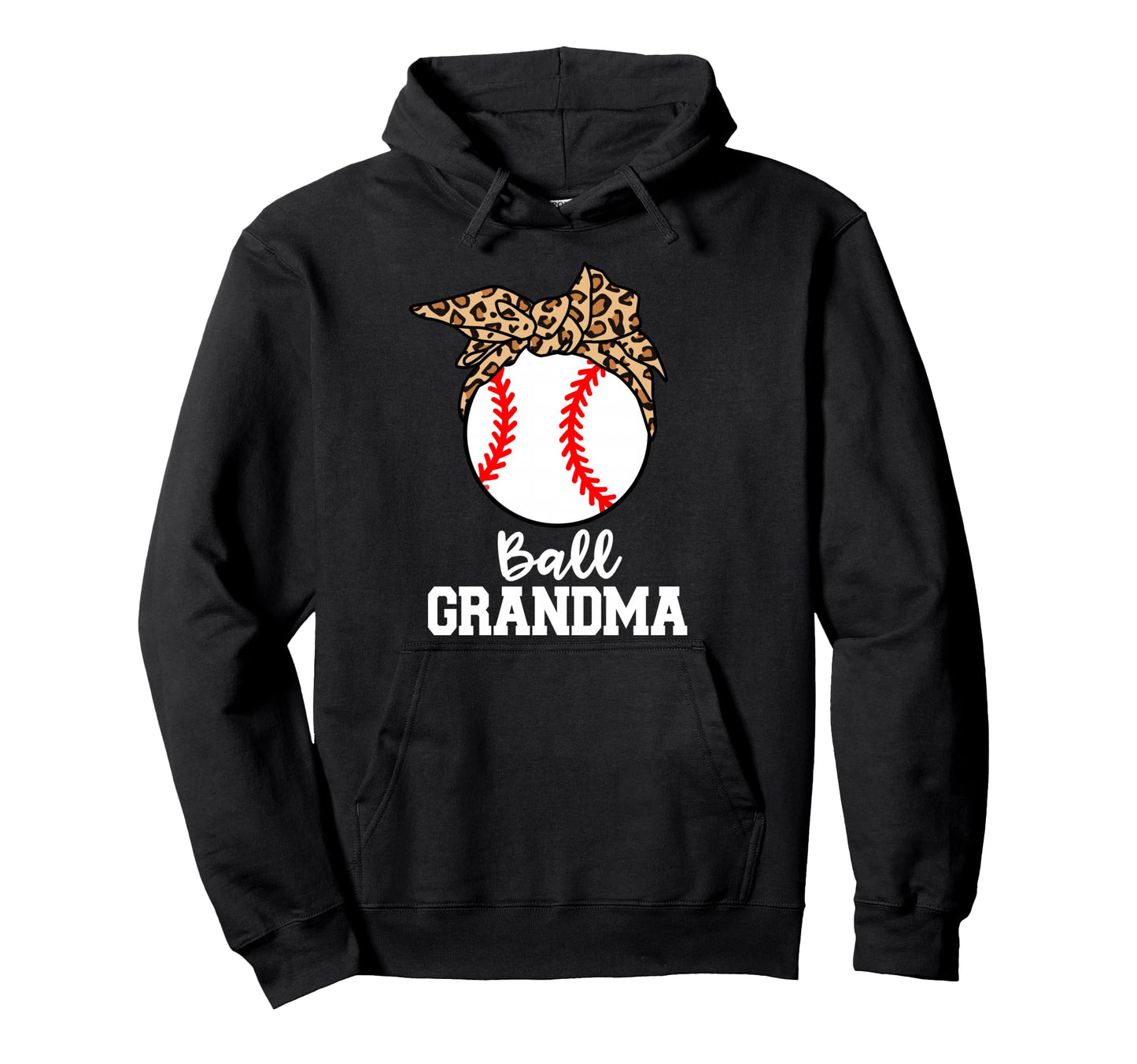 Ball Grandma Baseball Leopard Grandma Hoodie - Streetwear Style Unisex - T-Shirt, Sweatshirt, Hoodie