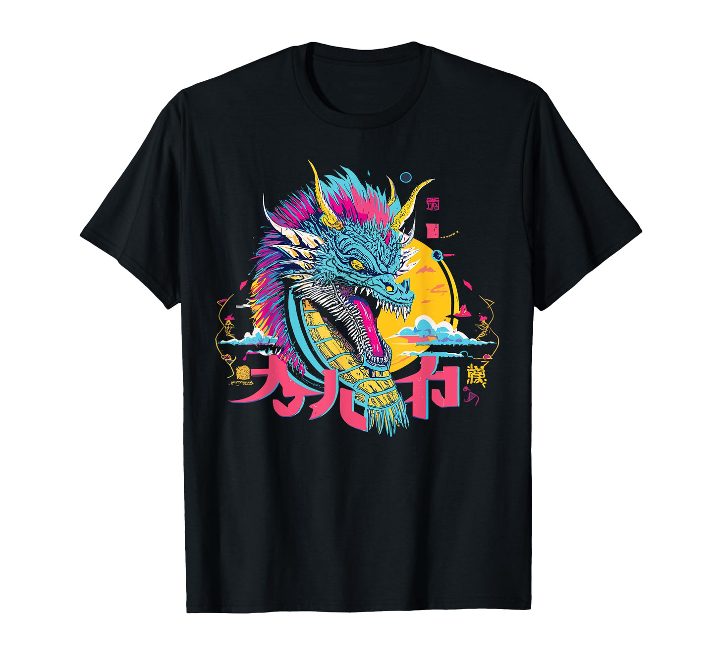 Dragon Techno Vaporwave Futuristic T-Shirt - Streetwear Style Unisex - T-Shirt, Sweatshirt, Hoodie