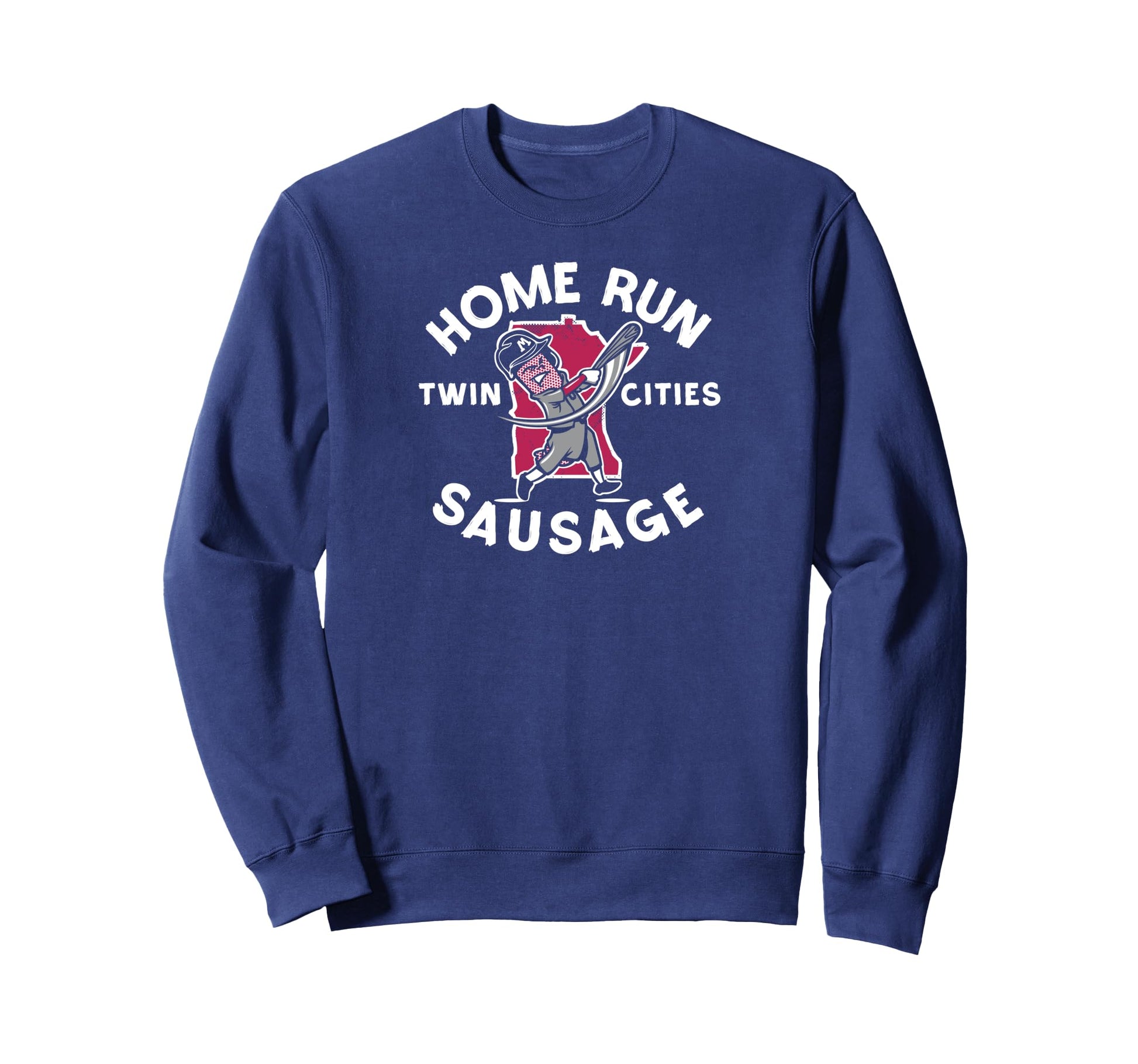 Home Run Sausage Navy Minnesota Sweatshirt - Unique Graphic for Adults - T-Shirt, Sweatshirt, Hoodie