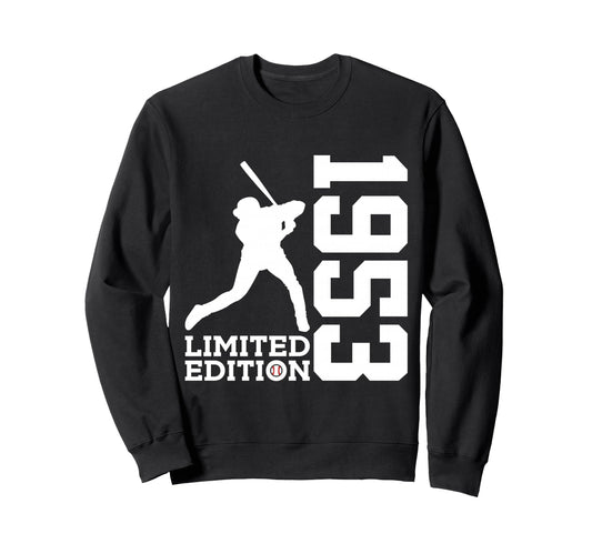73Rd Birthday Baseball 1953 Sweatshirt - Novelty Apparel Men Women - T-Shirt, Sweatshirt, Hoodie