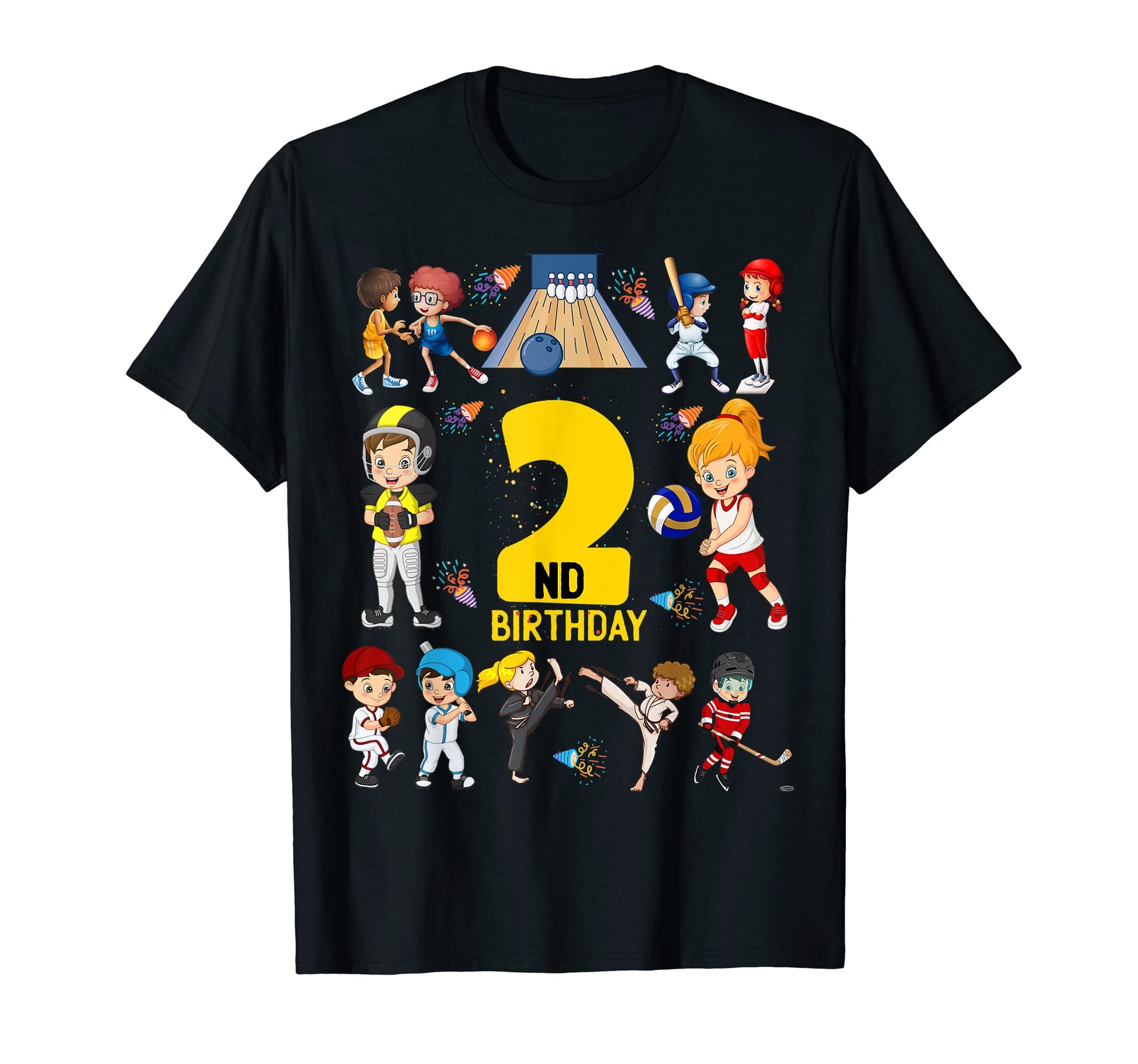 Baseball Basketball Bowling 2 Year T-Shirt - Novelty Apparel for Adults - T-Shirt, Sweatshirt, Hoodie