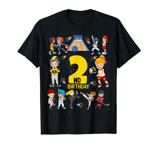 Baseball Basketball Bowling 2 Year T-Shirt - Novelty Apparel for Adults - T-Shirt, Sweatshirt, Hoodie