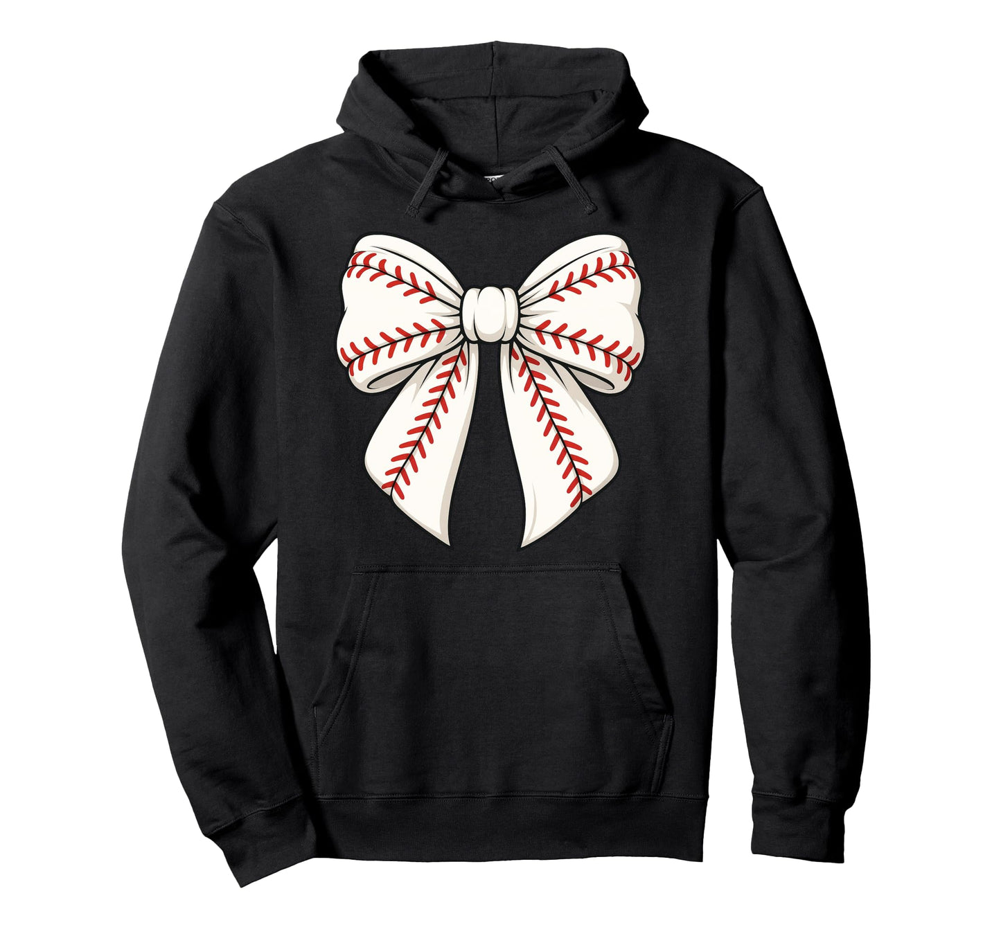Coquette Bow Baseball Game Day Cheer Hoodie - Aesthetic Graphic for Adults - T-Shirt, Sweatshirt, Hoodie
