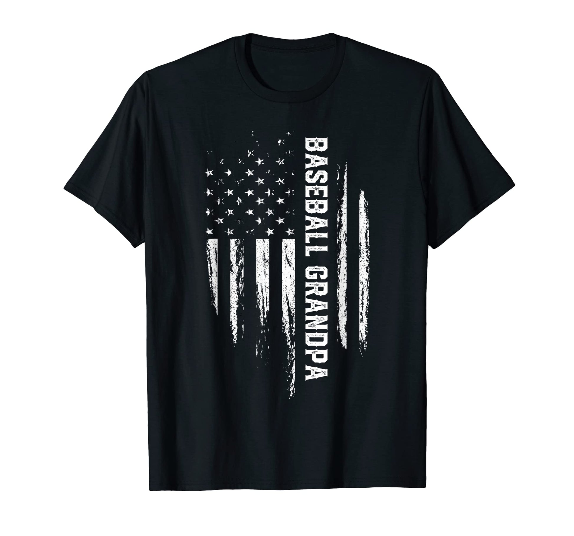 Baseball Grandpa American Flag T-Shirt - Casual Everyday Wear Men Women - T-Shirt, Sweatshirt, Hoodie