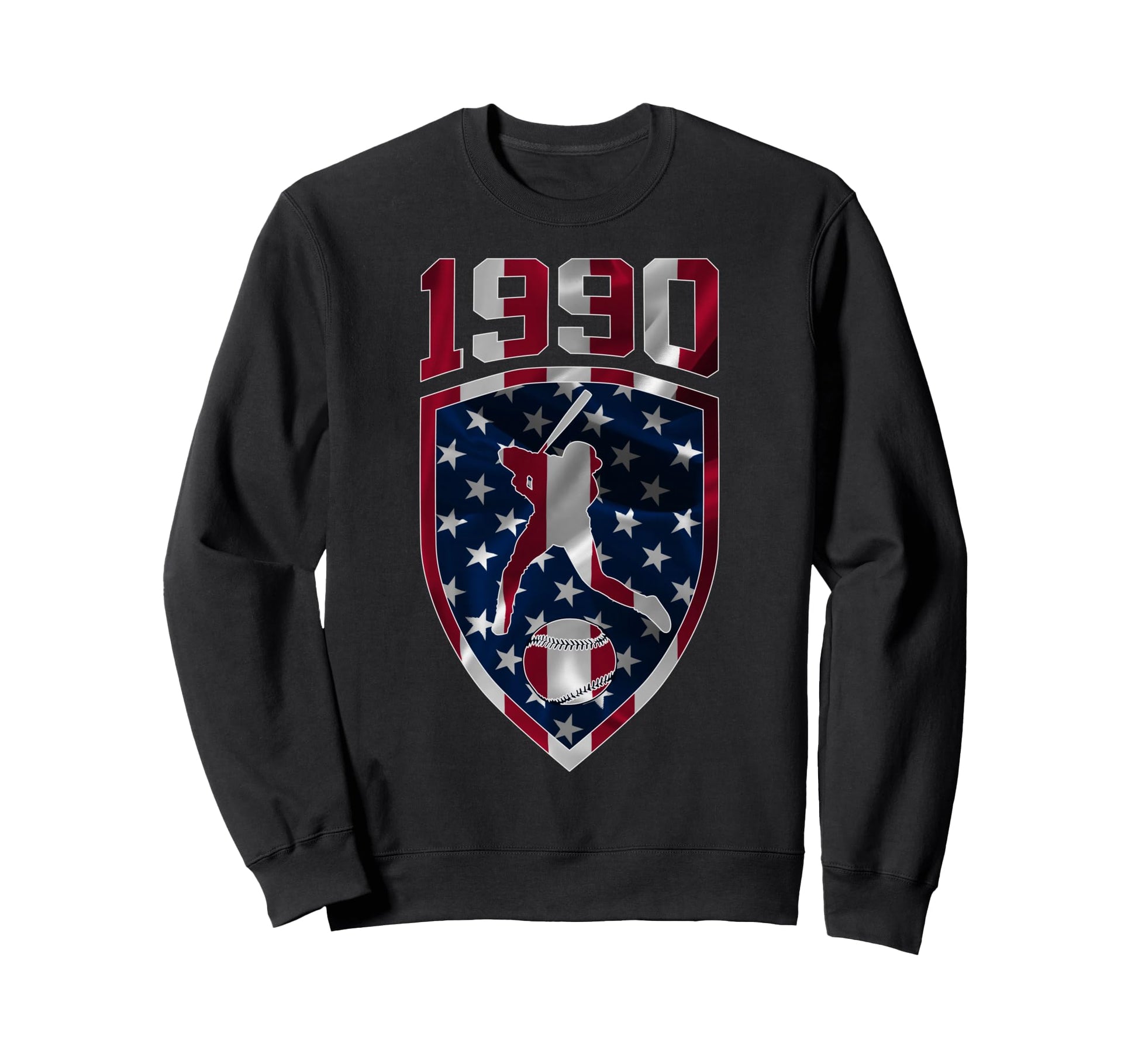1990 Baseball 36Th Birthday Sweatshirt - Minimalist Print for Adults - T-Shirt, Sweatshirt, Hoodie