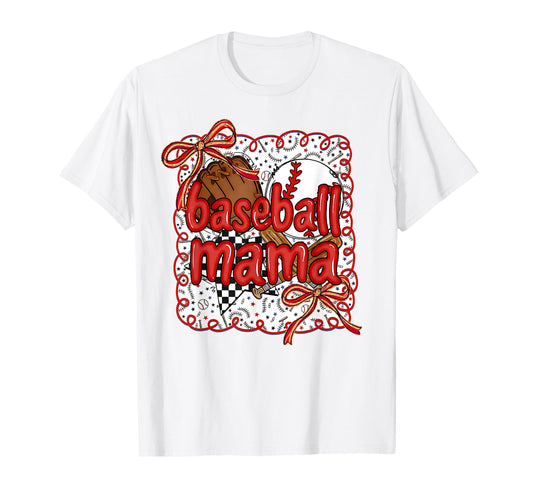 Baseball Game Day Mom Baseball Mama T-Shirt - Custom Art Print Unisex - T-Shirt, Sweatshirt, Hoodie