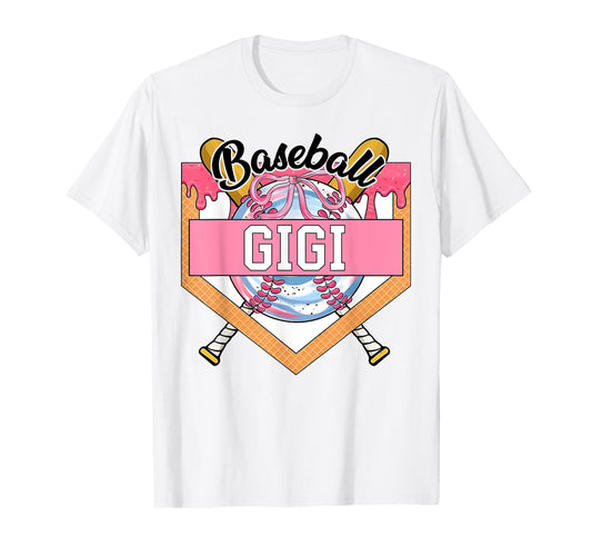 Baseball Gigi Coquette Bow Game Day T-Shirt - Fun Novelty Design Men Women - T-Shirt, Sweatshirt, Hoodie