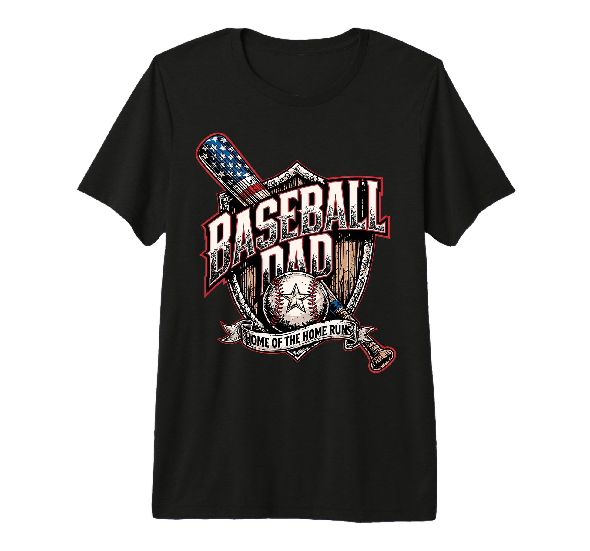 American Baseball Dad Baseball Dad Tri T-Shirt - Custom Art Print Unisex - T-Shirt, Sweatshirt, Hoodie