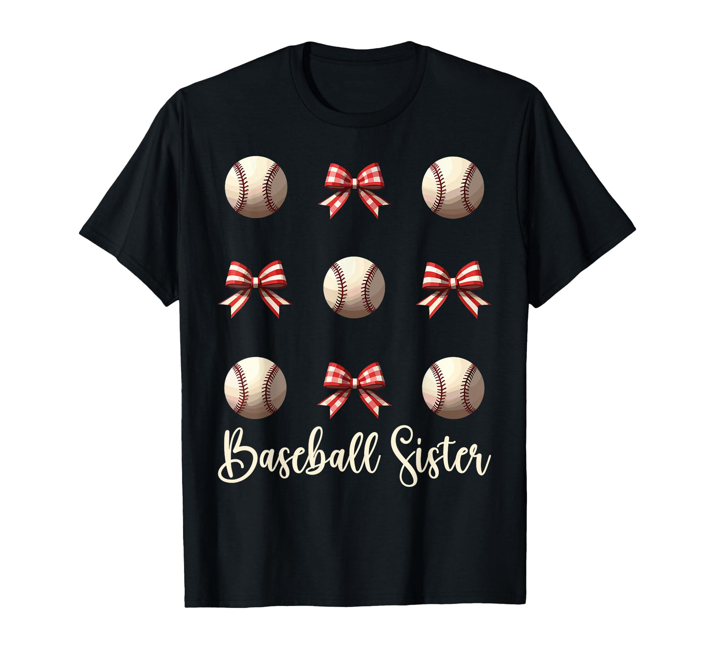 Baseball Sister Funny Coquette Bow T-Shirt - Unique Graphic Unisex - T-Shirt, Sweatshirt, Hoodie