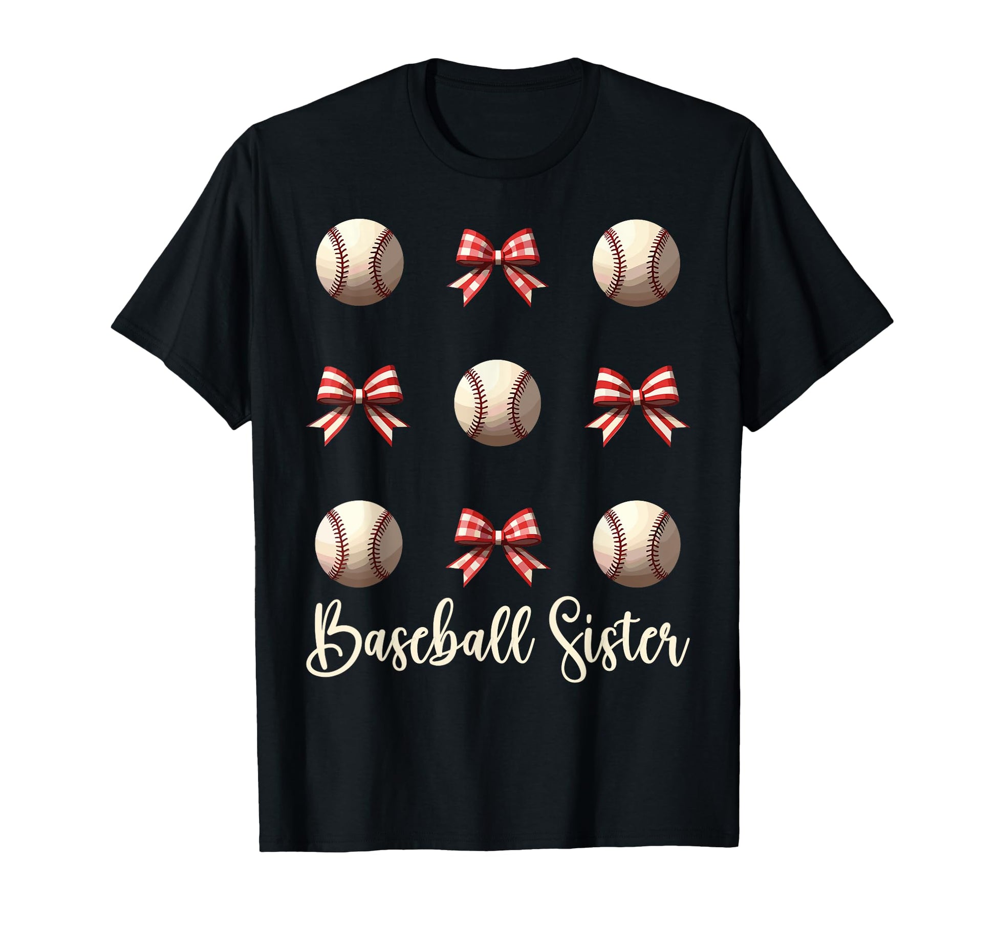 Baseball Sister Funny Coquette Bow T-Shirt - Unique Graphic Unisex - T-Shirt, Sweatshirt, Hoodie