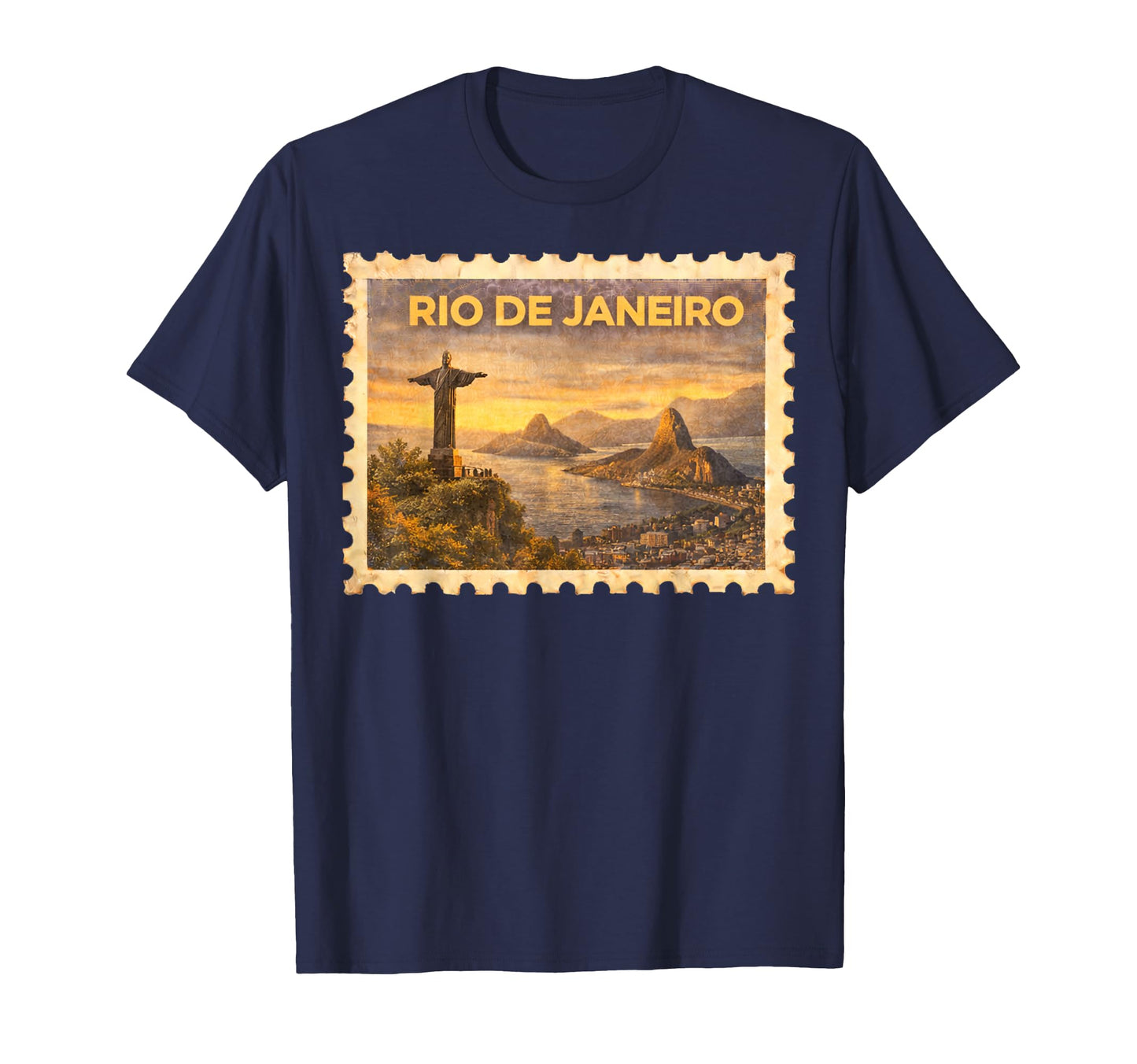 Rio De Janeiro Brazil Travel Stamp Art T-Shirt - Minimalist Print Unisex - T-Shirt, Sweatshirt, Hoodie
