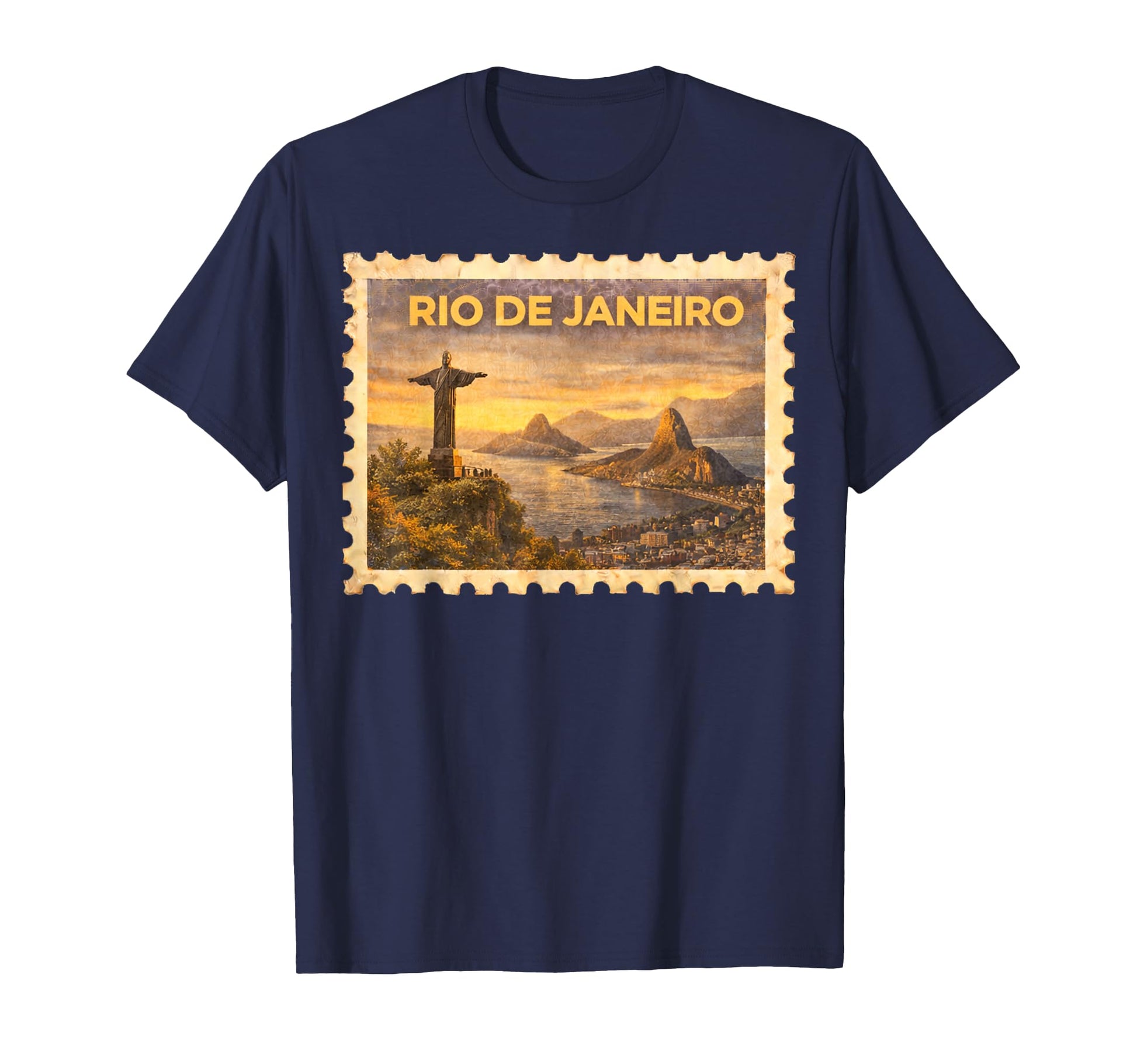 Rio De Janeiro Brazil Travel Stamp Art T-Shirt - Minimalist Print Unisex - T-Shirt, Sweatshirt, Hoodie