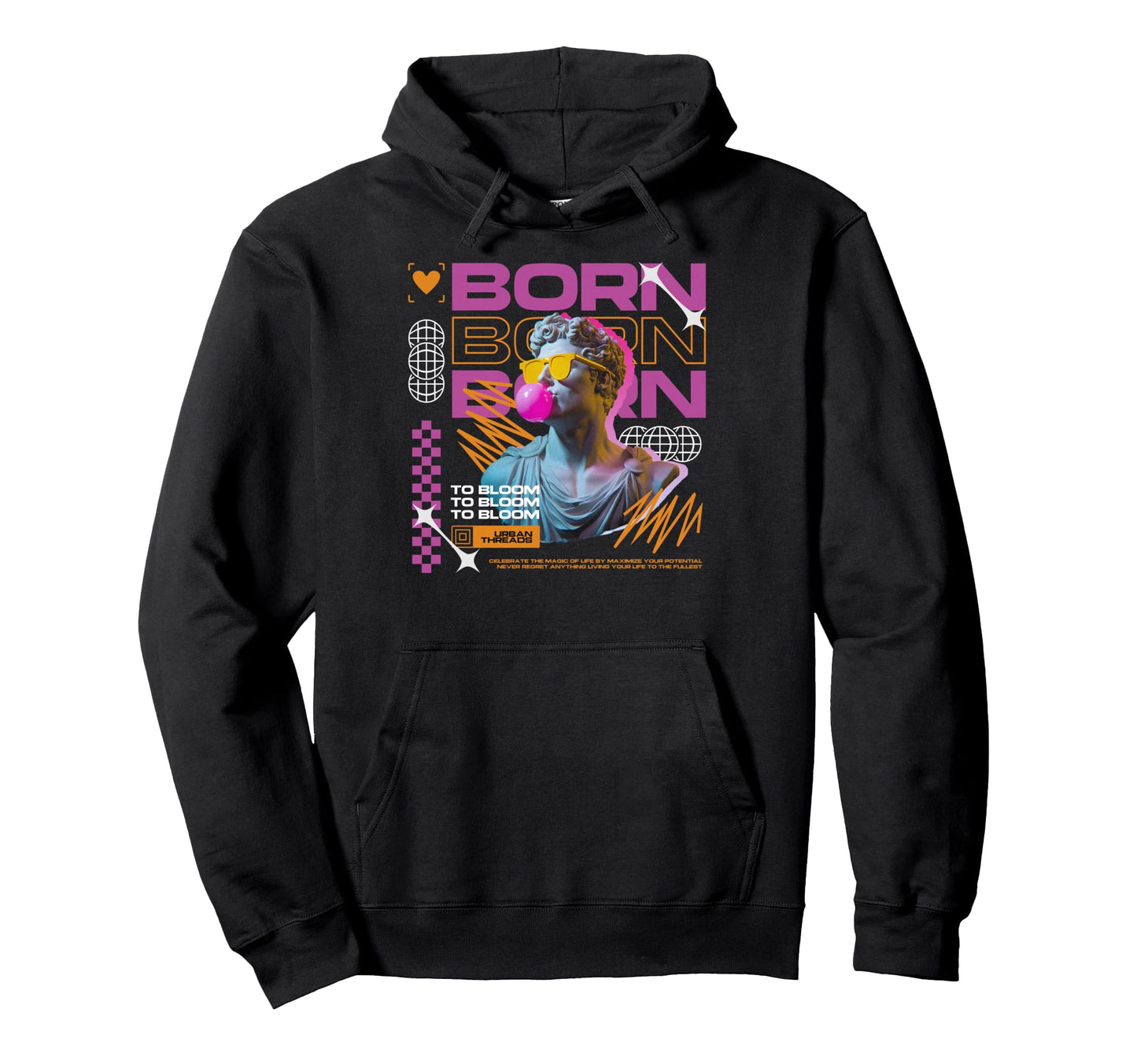 Y2K Bloom Bold Urban Graffiti Aesthetic Hoodie - Aesthetic Graphic Unisex - T-Shirt, Sweatshirt, Hoodie