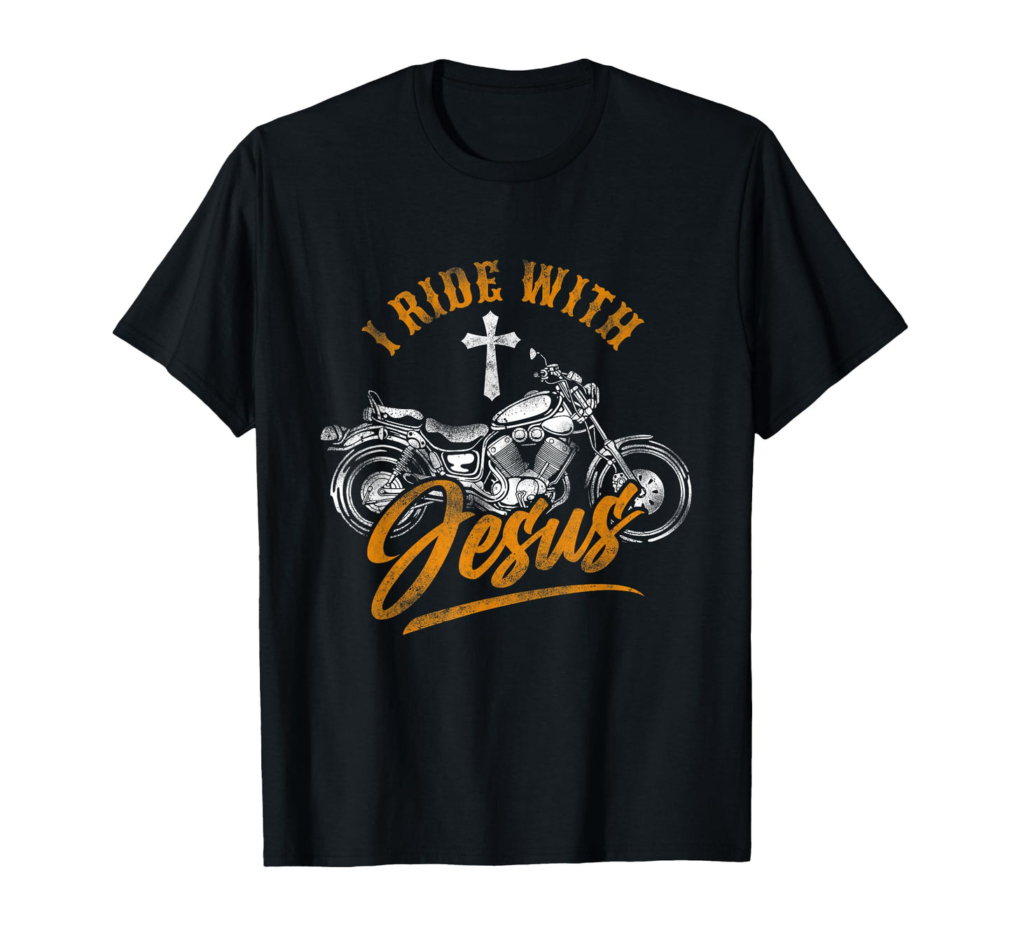Christian Motorcycle Biker I Ride Jesus T-Shirt - Trendy Graphic Unisex - T-Shirt, Sweatshirt, Hoodie