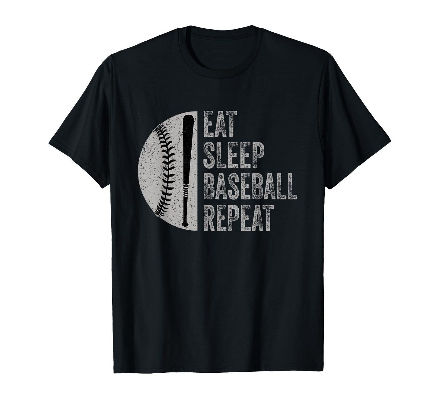 Eat Sleep Baseball Repeat Baseball T-Shirt - Aesthetic Graphic Men Women - T-Shirt, Sweatshirt, Hoodie