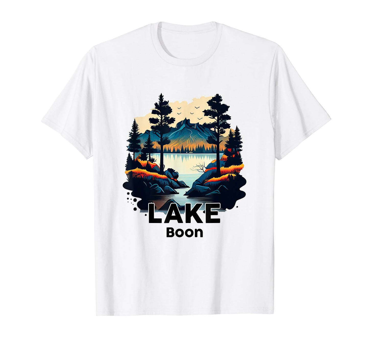 Lake Boon Minimalist Lake Boon T-Shirt - Trendy Graphic for Adults - T-Shirt, Sweatshirt, Hoodie