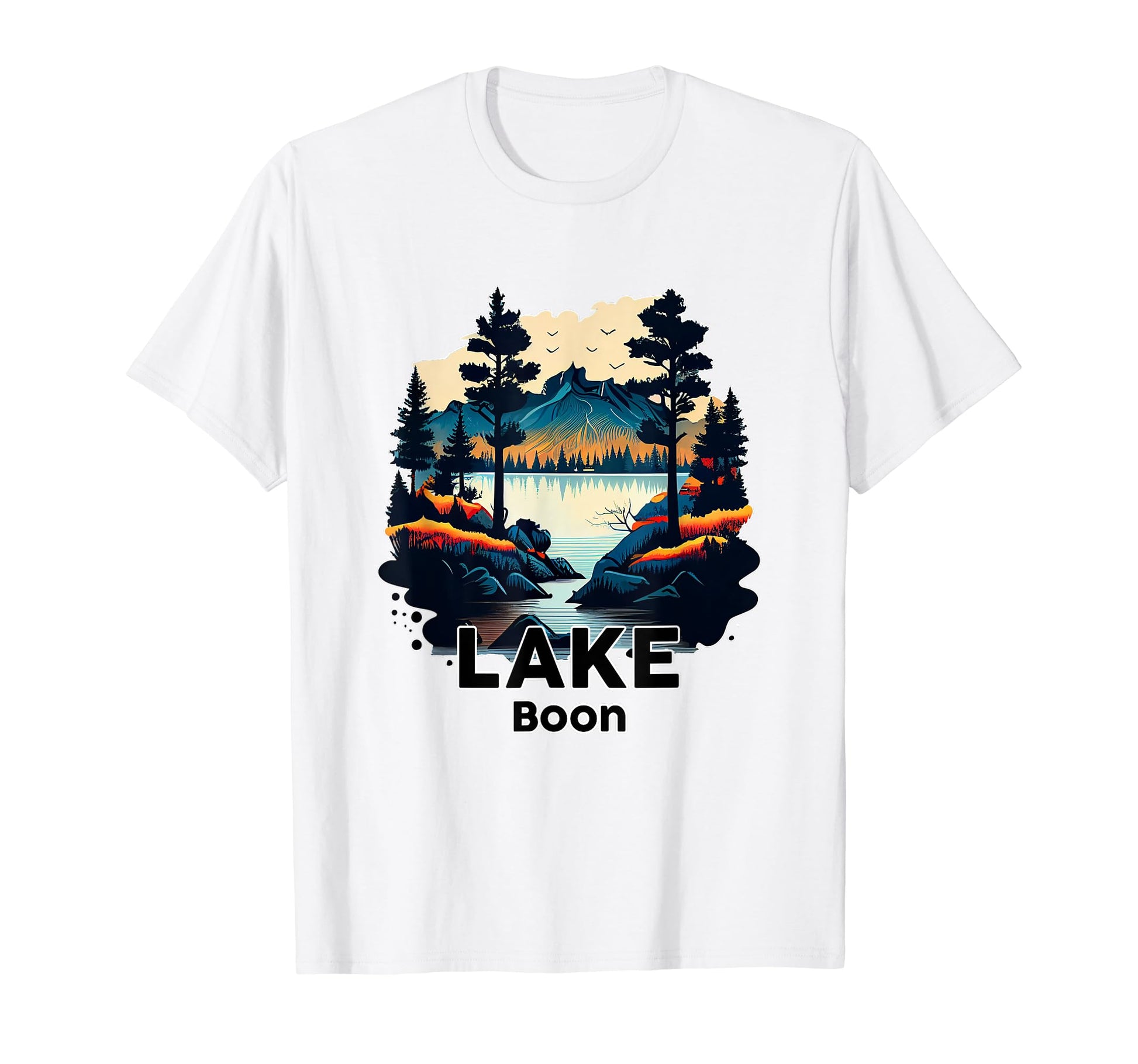 Lake Boon Minimalist Lake Boon T-Shirt - Trendy Graphic for Adults - T-Shirt, Sweatshirt, Hoodie
