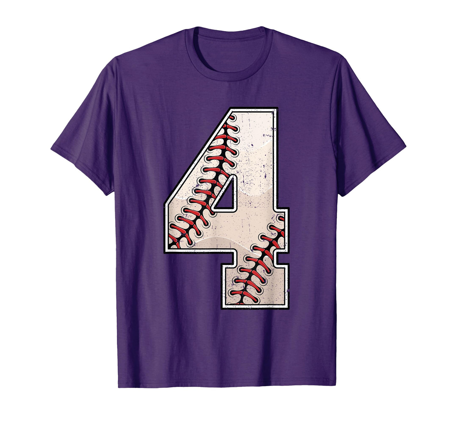 Baseball Birthday Four 4 Years Old T-Shirt - Graphic Print for Adults - T-Shirt, Sweatshirt, Hoodie