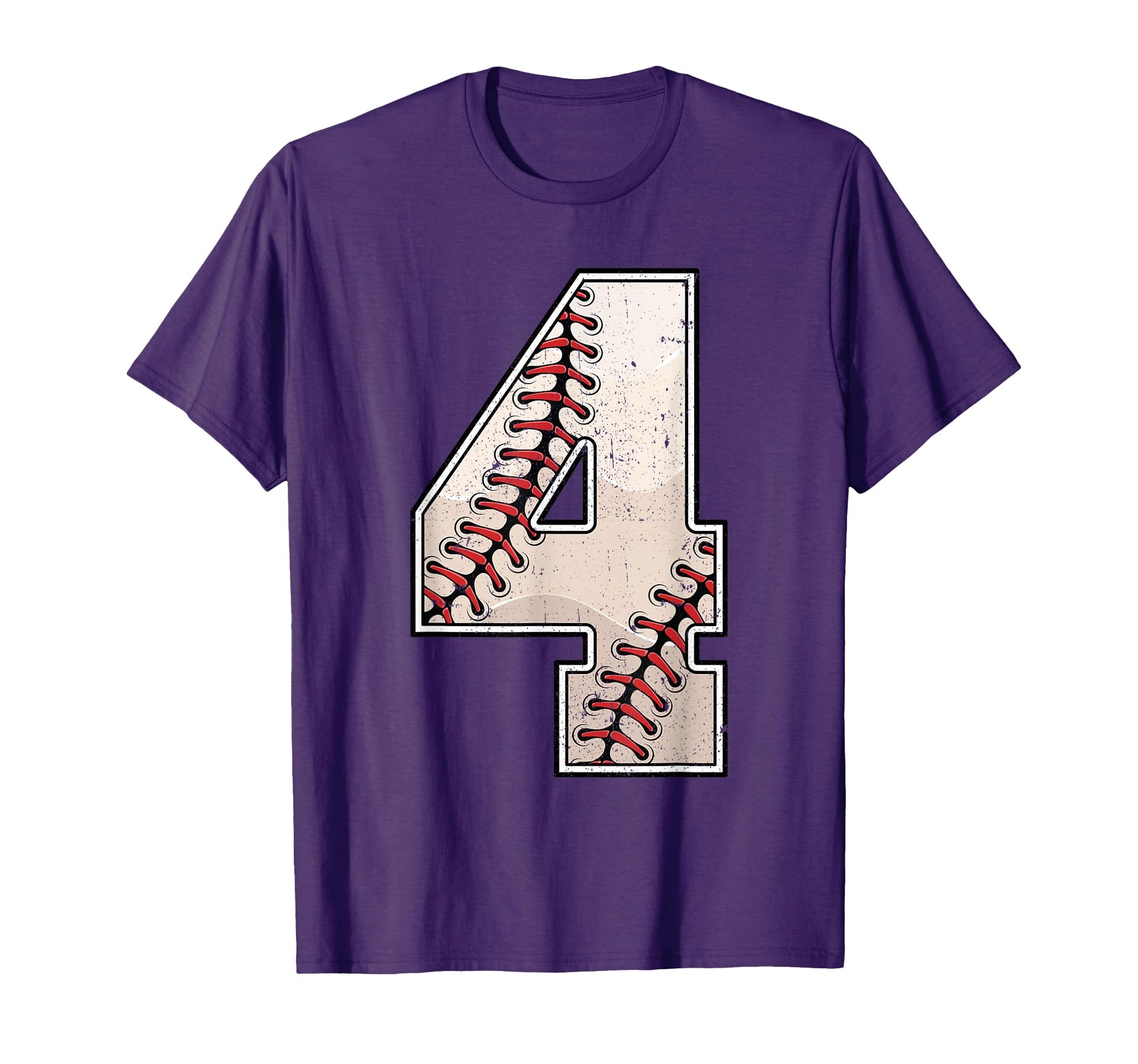 Baseball Birthday Four 4 Years Old T-Shirt - Graphic Print for Adults - T-Shirt, Sweatshirt, Hoodie
