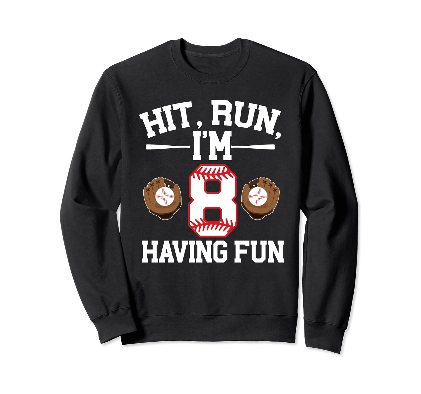 8Th Birthday Baseball Birthday Sweatshirt - Unique Graphic for Adults - T-Shirt, Sweatshirt, Hoodie