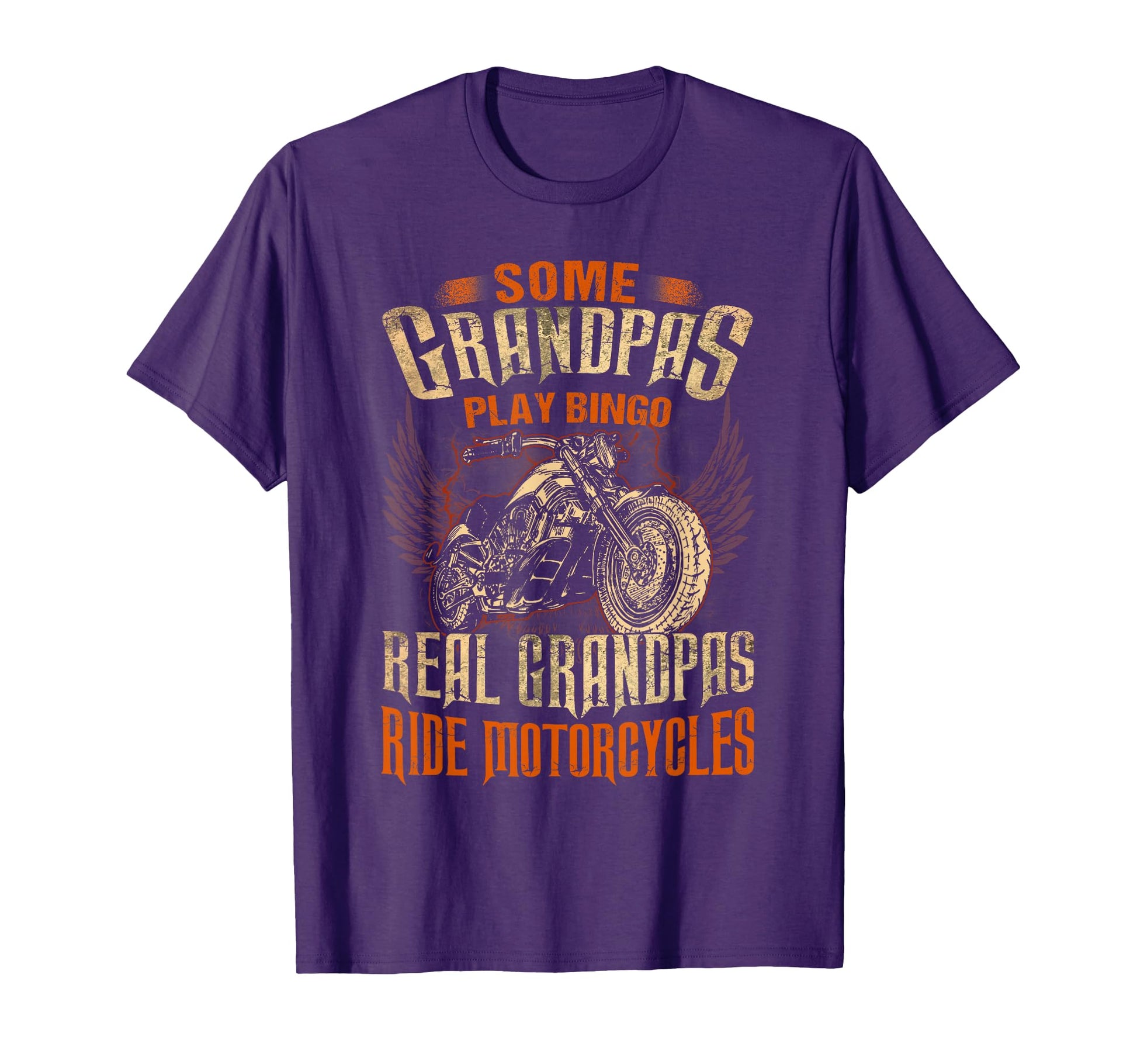 Some Grandpas Play Bingo Grandpa Biker T-Shirt - Novelty Apparel Men Women - T-Shirt, Sweatshirt, Hoodie