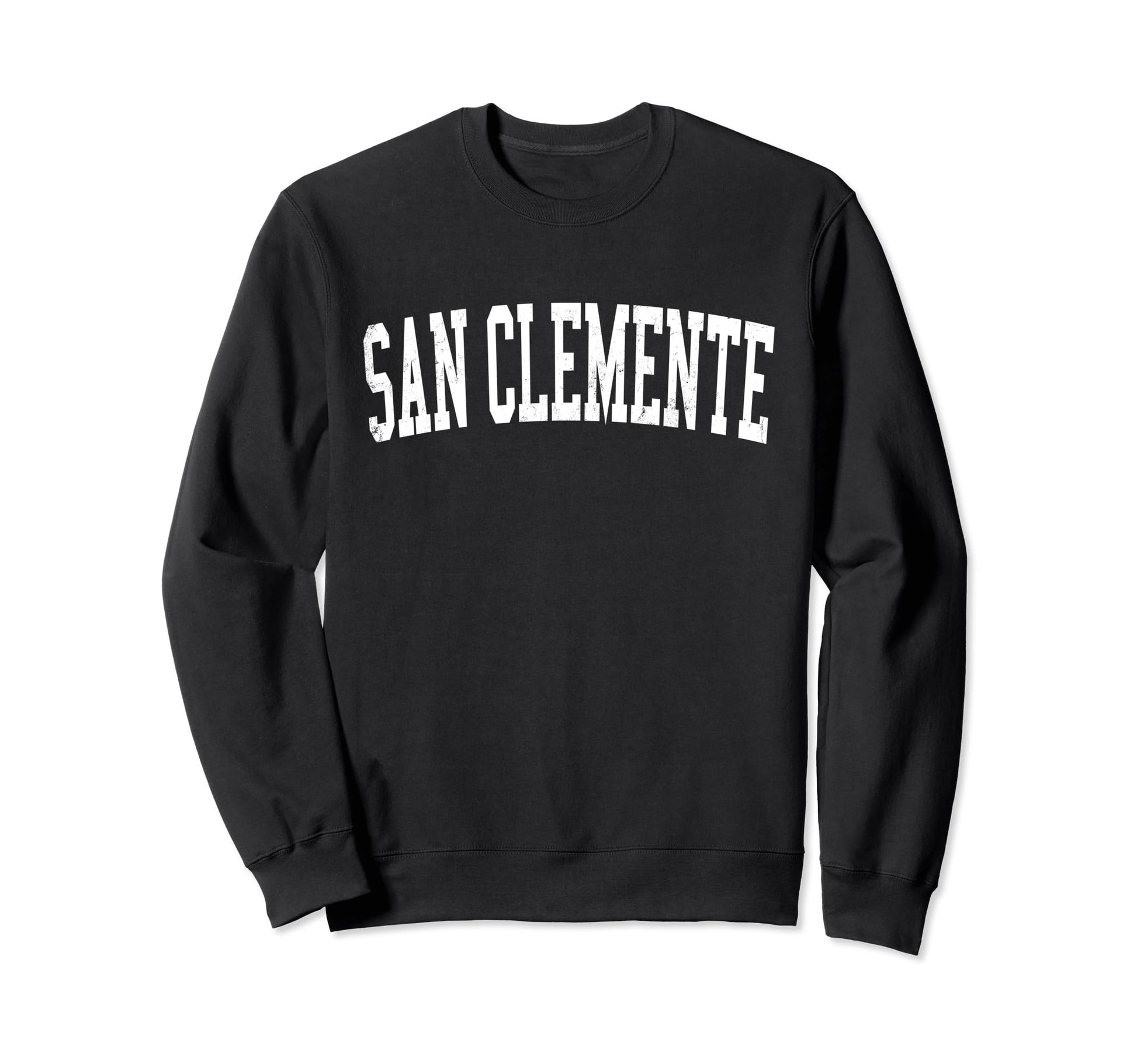 San Clemente Ca Distressed White Sweatshirt - Graphic Print Men Women - T-Shirt, Sweatshirt, Hoodie