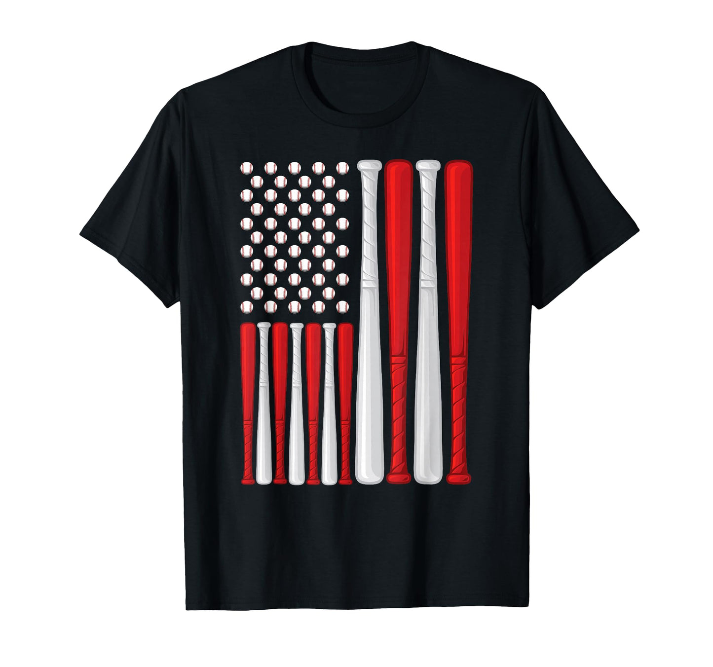 Usa Flag American Baseball Flag Baseball T-Shirt - Minimalist Print Unisex - T-Shirt, Sweatshirt, Hoodie