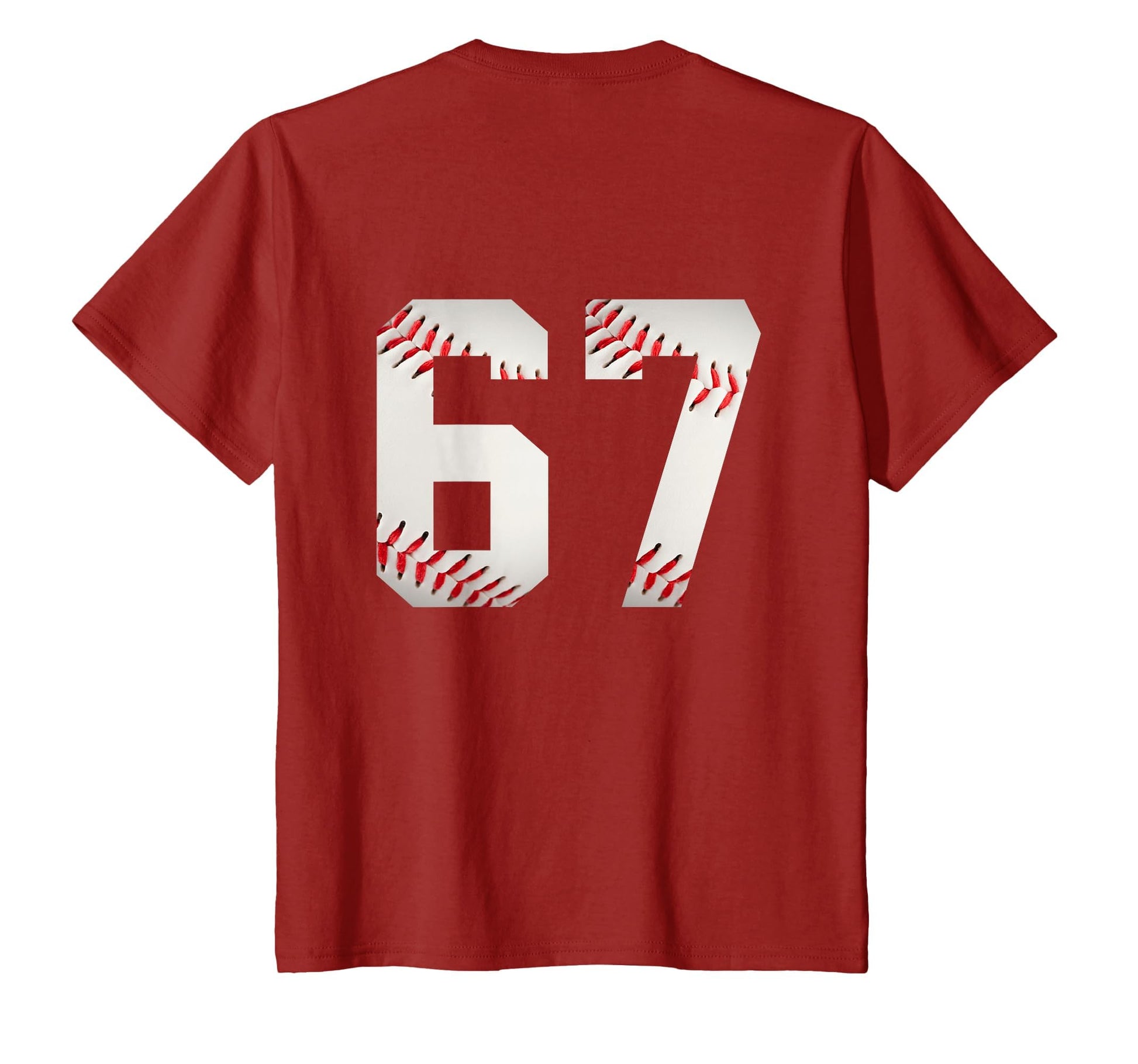Number 67 Backside Baseball Favorite T-Shirt - Novelty Apparel Men Women - T-Shirt, Sweatshirt, Hoodie