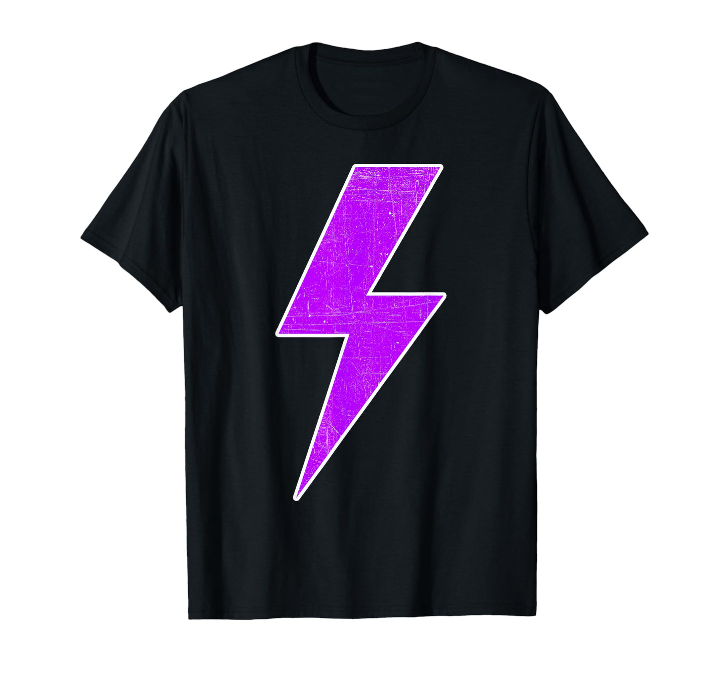 Bolt Lightning Purple White Team Sports T-Shirt - Minimalist Print Unisex - T-Shirt, Sweatshirt, Hoodie