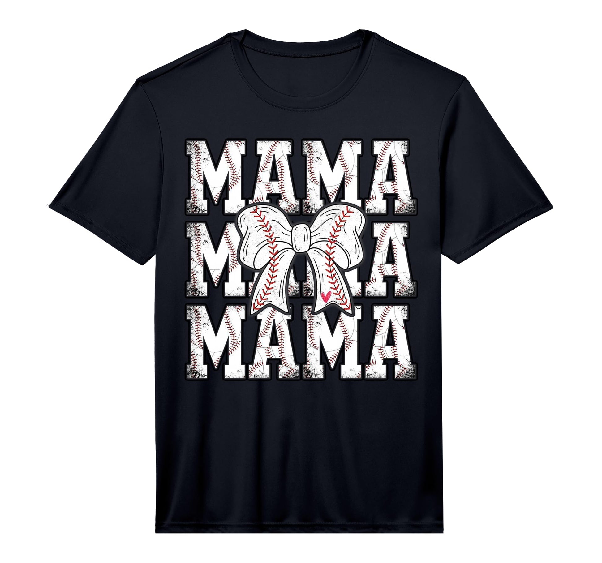 Mens Baseball Mama Coquette Bow T-Shirt - Casual Everyday Wear for Adults - T-Shirt, Sweatshirt, Hoodie