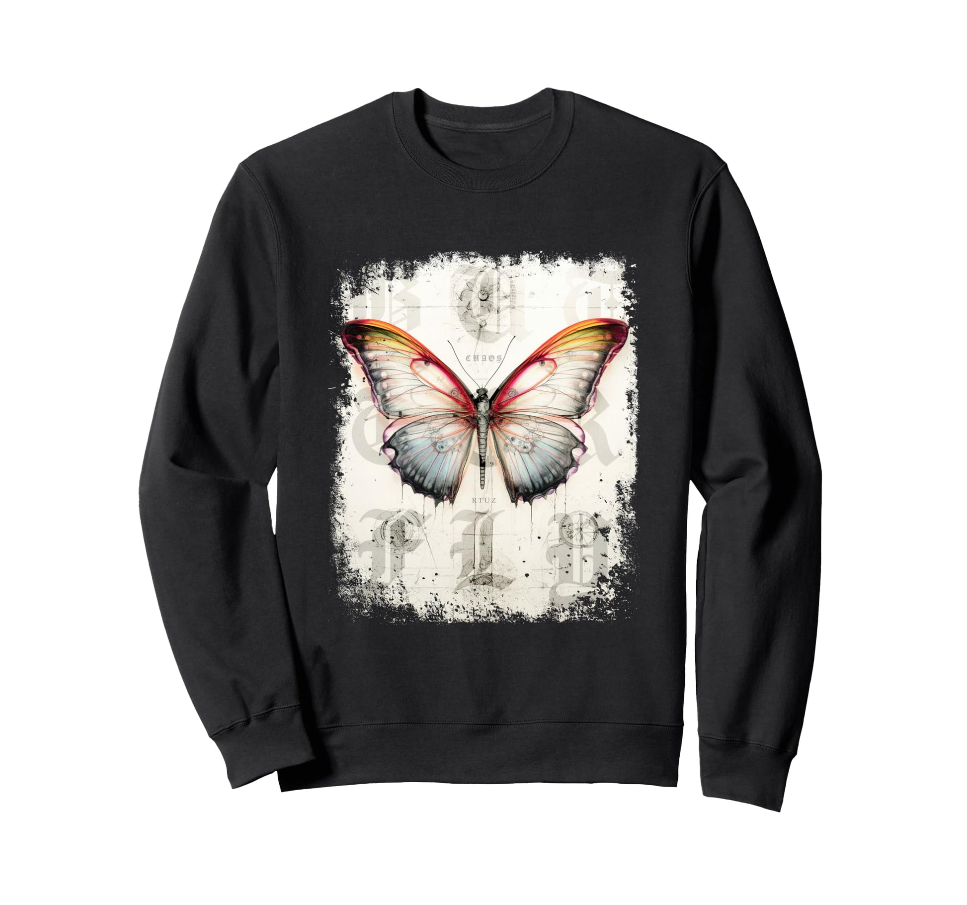 Y2K Streetwear Butterfly Sweatshirt - Minimalist Print Men Women - T-Shirt, Sweatshirt, Hoodie