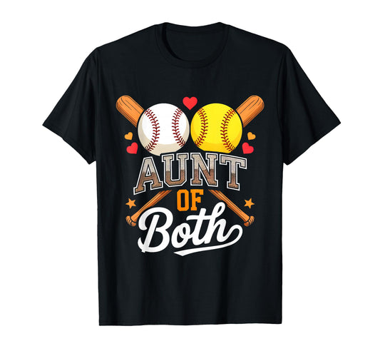 Aunt Both Baseball Softball Game Day T-Shirt - Streetwear Style for Adults - T-Shirt, Sweatshirt, Hoodie