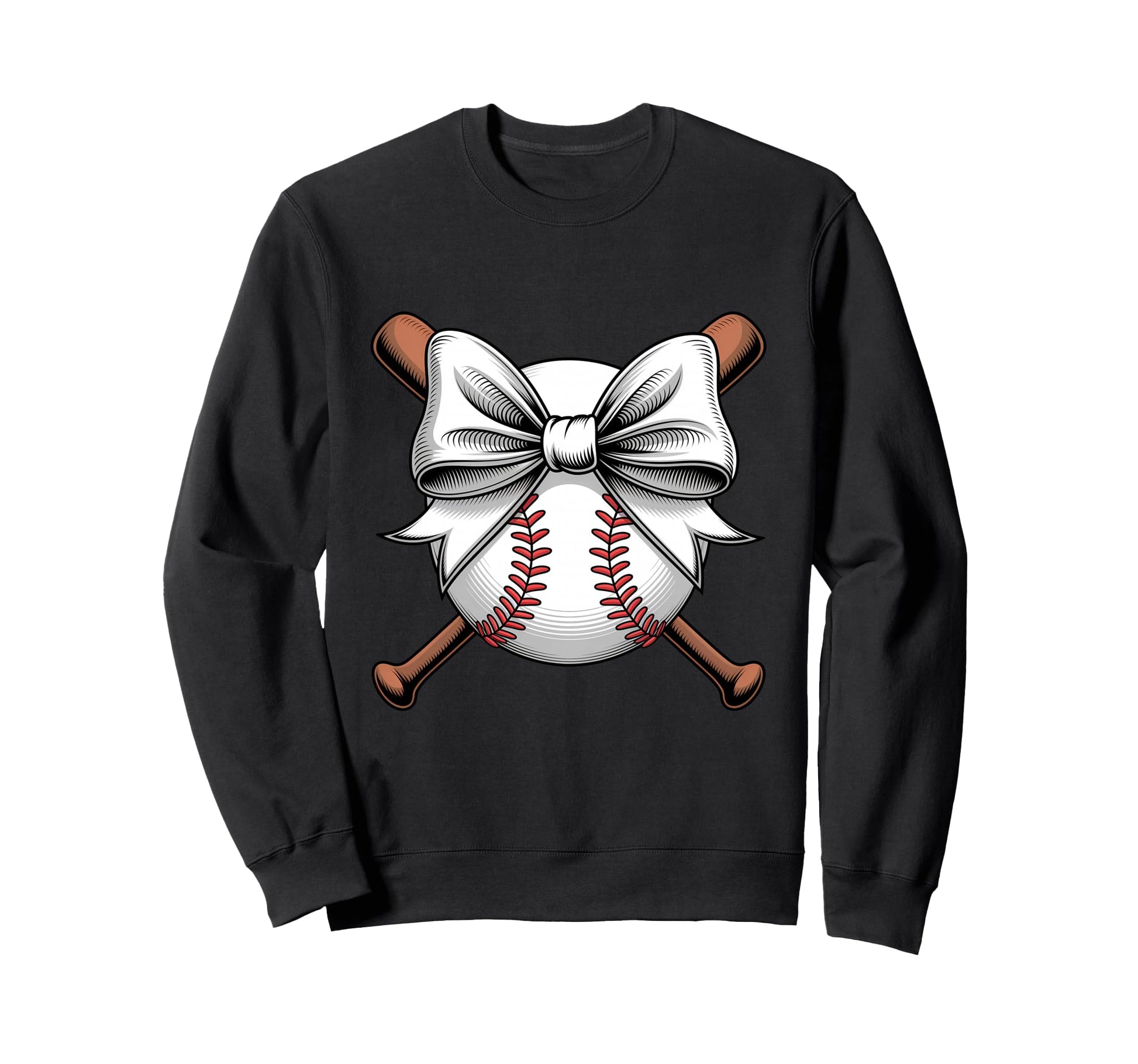 Baseball Coquette Bow Baseball Sweatshirt - Trendy Graphic for Adults - T-Shirt, Sweatshirt, Hoodie