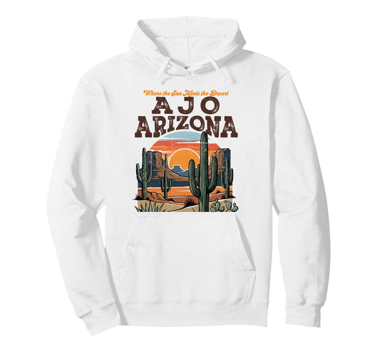 Ajo Az Southwest Desert Landscape Hoodie - Minimalist Print Unisex - T-Shirt, Sweatshirt, Hoodie