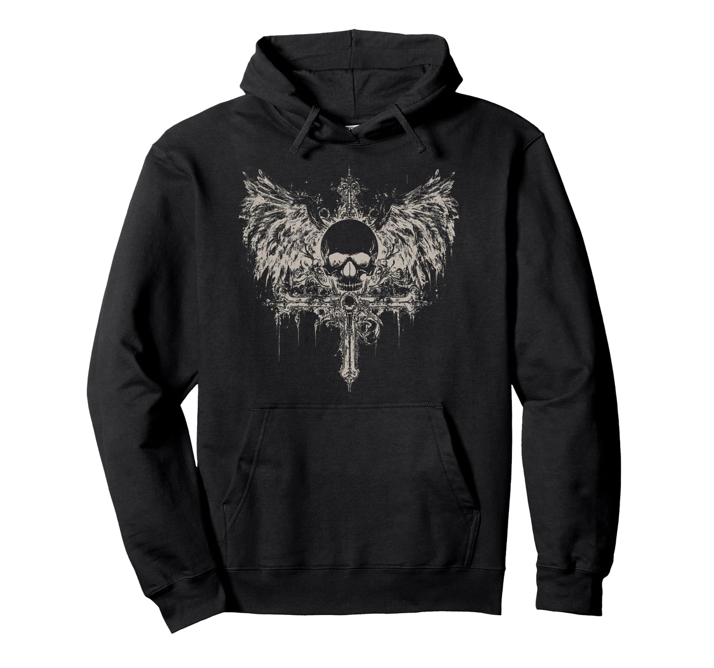 Skull Cross Y2K Goth Alt Grunge Hoodie - Novelty Apparel Men Women - T-Shirt, Sweatshirt, Hoodie