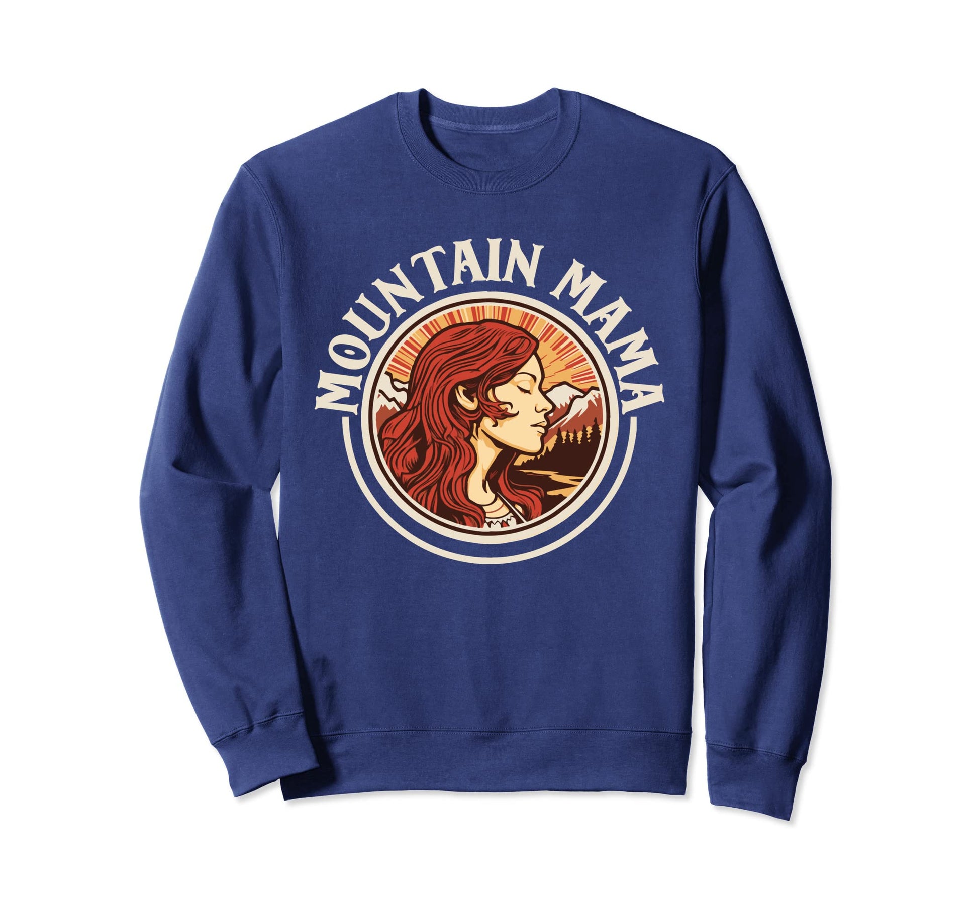Groovy Mountain Mama Hippie 60S Sweatshirt - Casual Everyday Wear Unisex - T-Shirt, Sweatshirt, Hoodie
