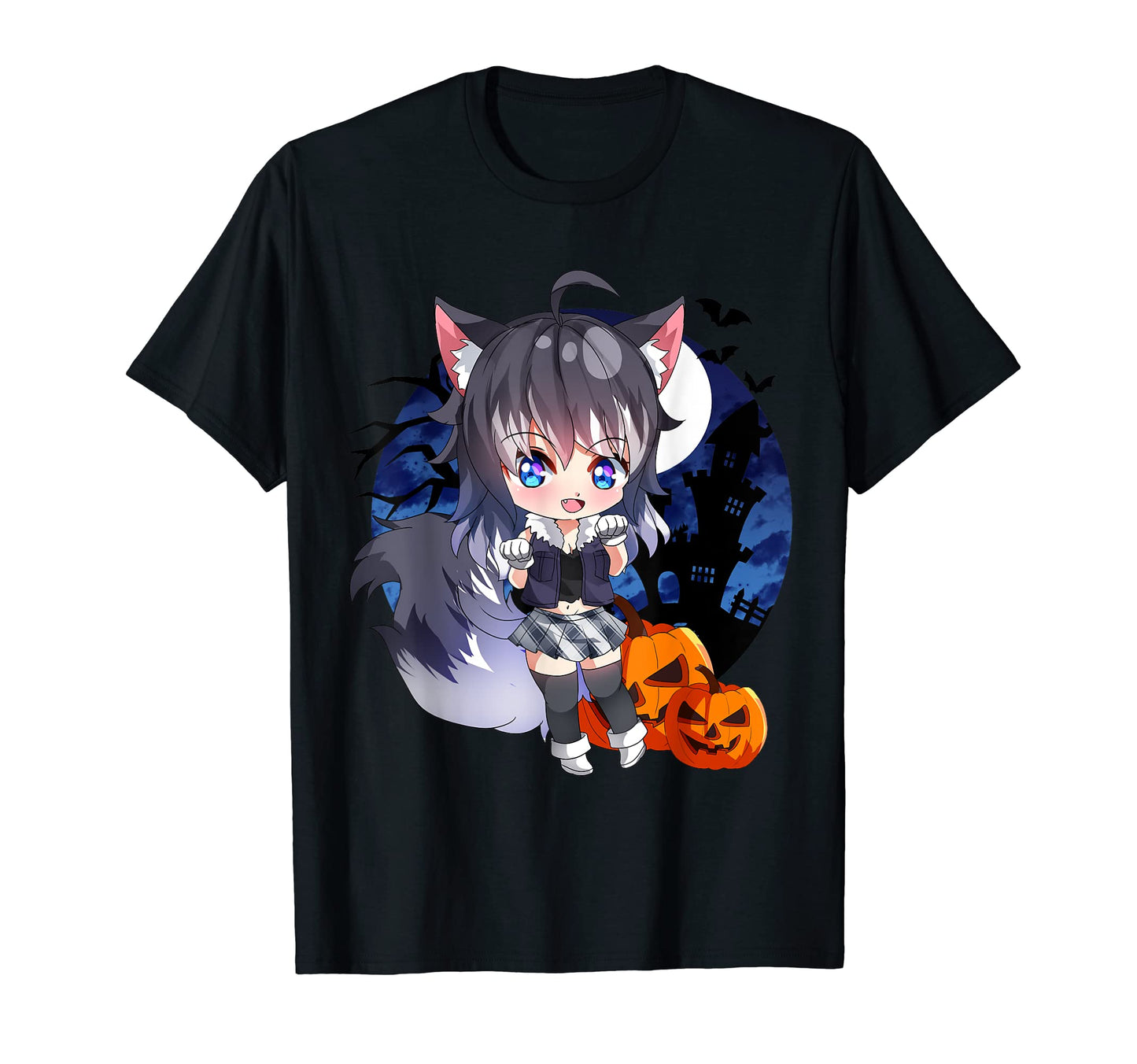 Halloween Chibi Anime Sexy Pinup T-Shirt - Casual Everyday Wear Men Women - T-Shirt, Sweatshirt, Hoodie