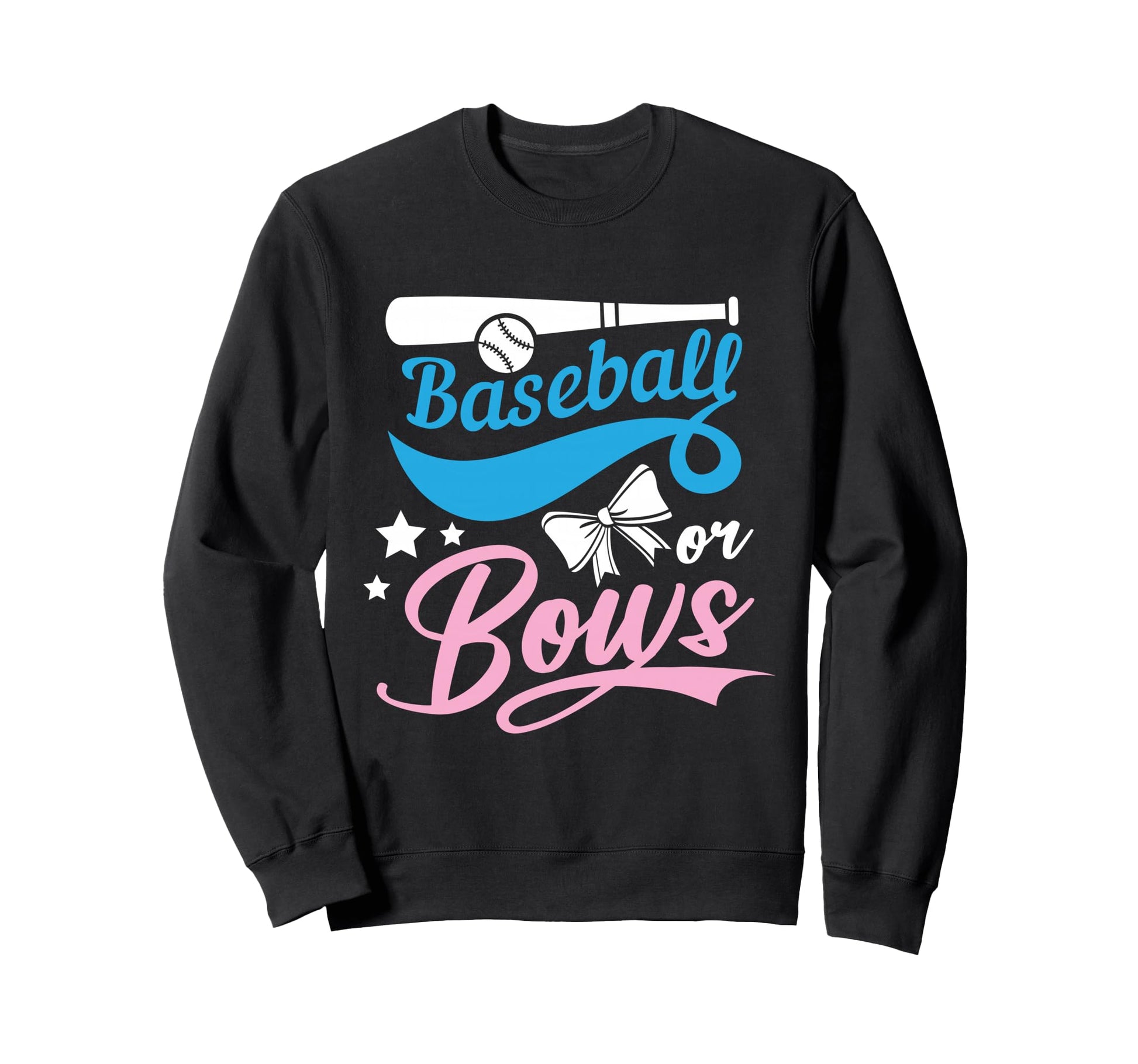 Baseball Or Bows Gender Reveal Sweatshirt - Streetwear Style Unisex - T-Shirt, Sweatshirt, Hoodie