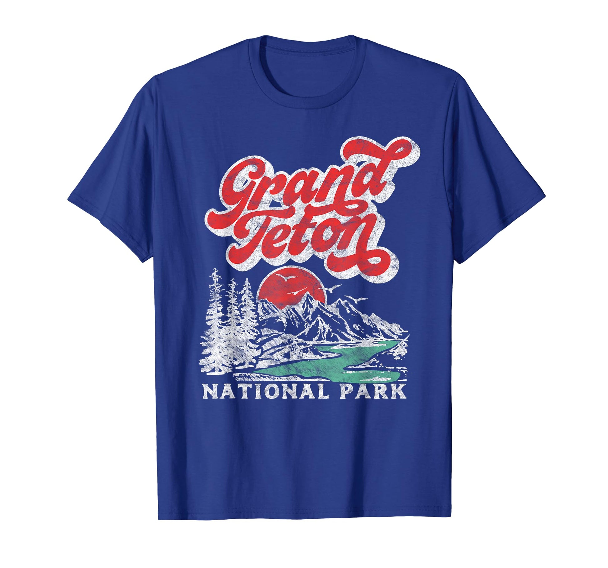 Grand Teton National Park 80S T-Shirt - Casual Everyday Wear for Adults - T-Shirt, Sweatshirt, Hoodie