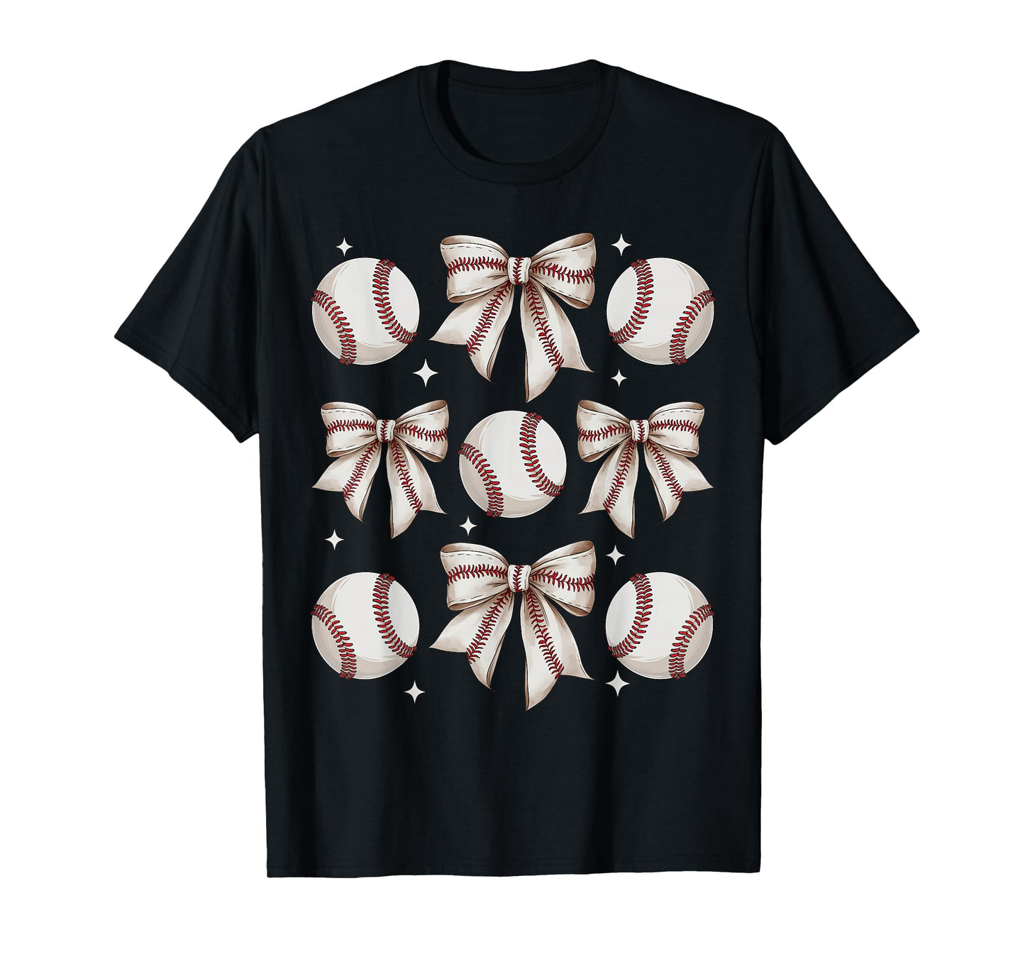 Baseball Coquette Bow Baseball Mom T-Shirt - Fun Novelty Design Men Women - T-Shirt, Sweatshirt, Hoodie