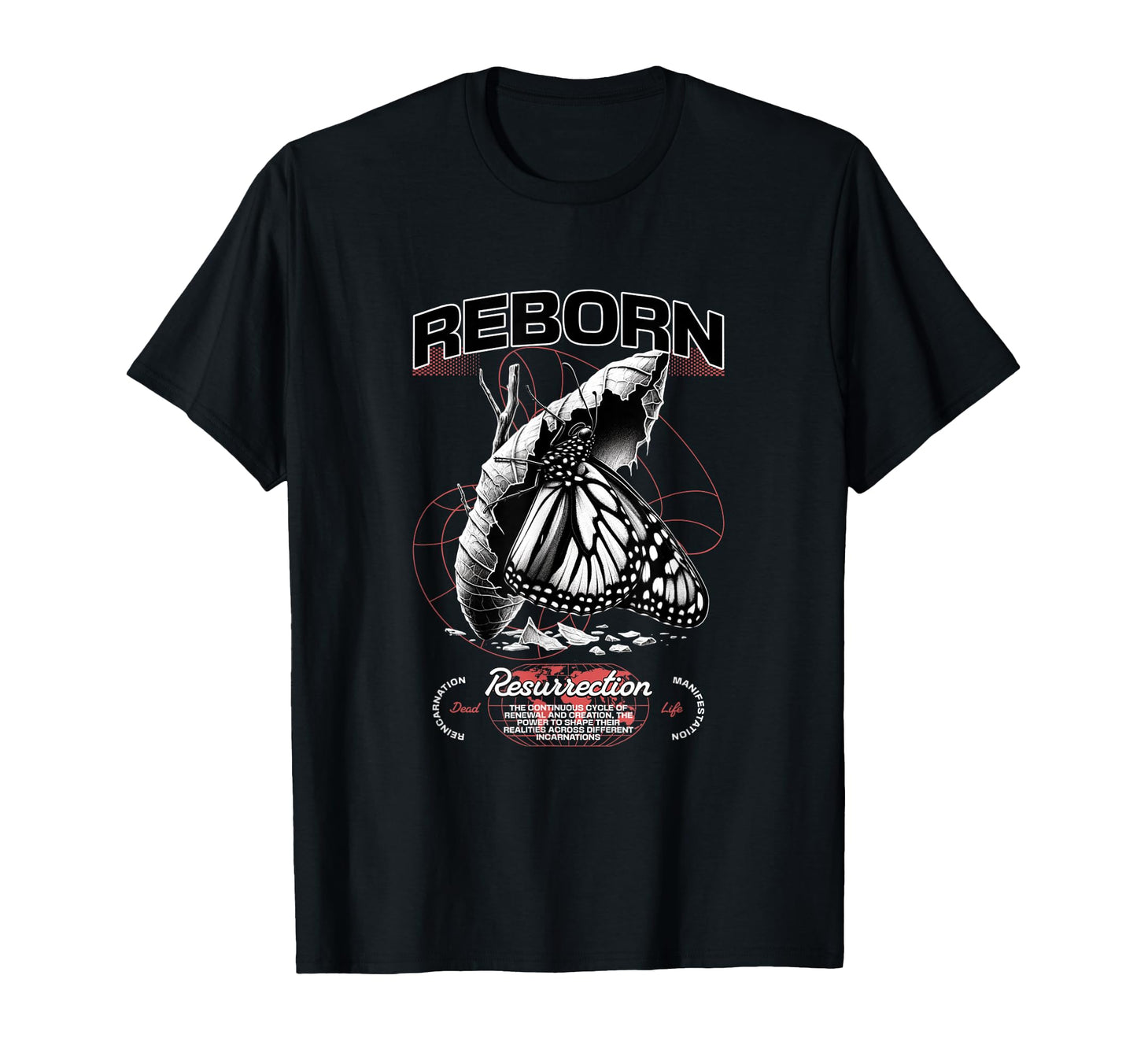 Butterfly Reborn Y2K Grunge Aesthetic T-Shirt - Minimalist Print Men Women - T-Shirt, Sweatshirt, Hoodie