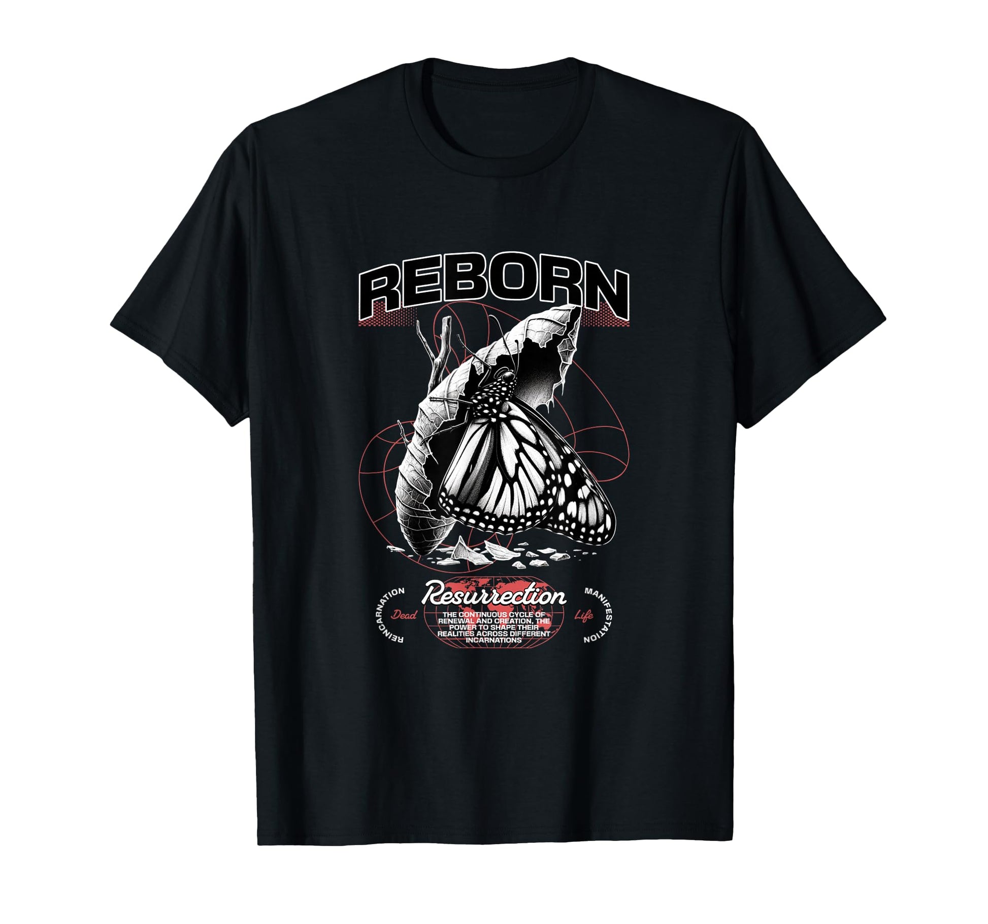Butterfly Reborn Y2K Grunge Aesthetic T-Shirt - Minimalist Print Men Women - T-Shirt, Sweatshirt, Hoodie