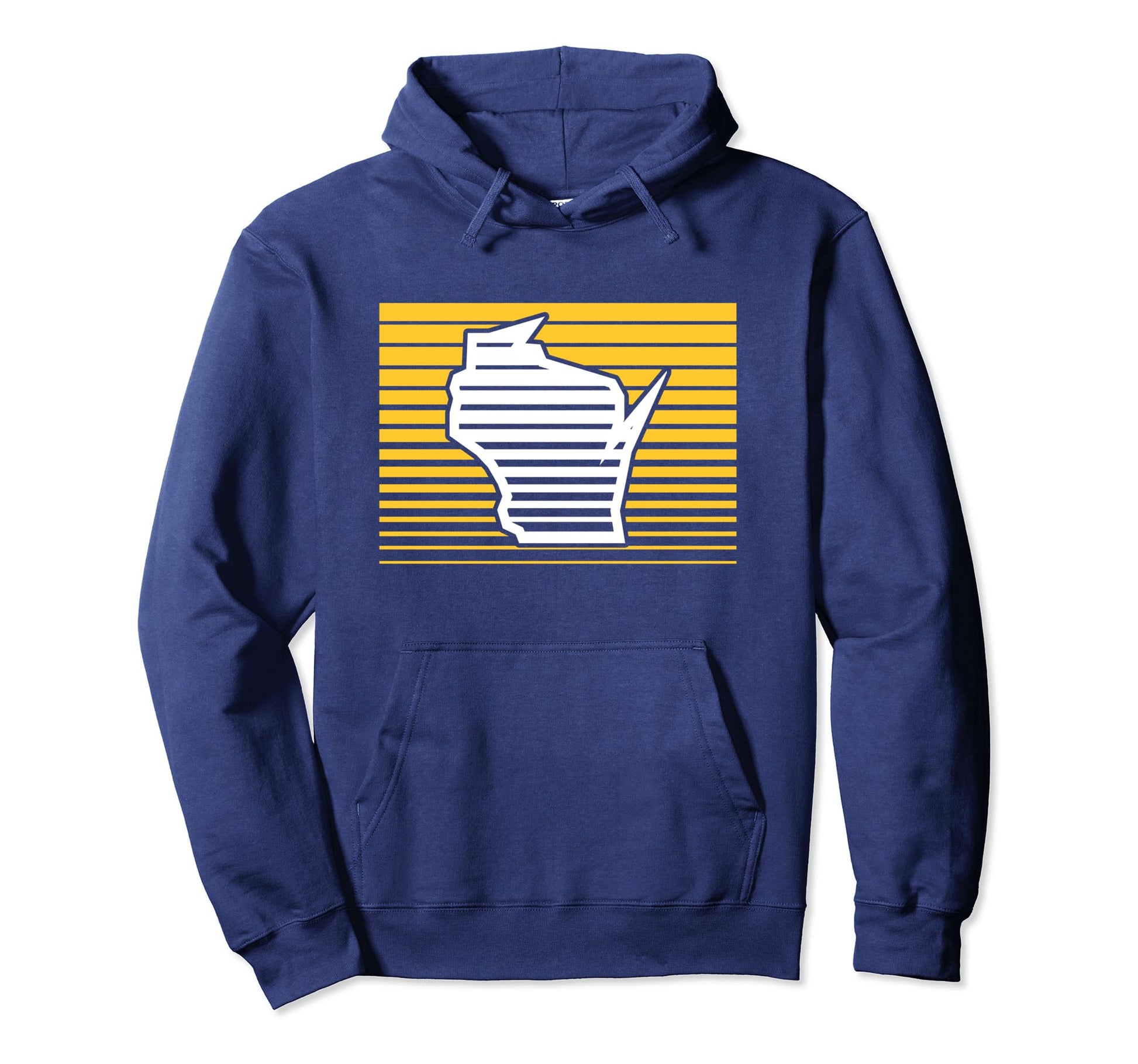 Milwaukee Wisconsin Gradient Stripes Hoodie - Fun Novelty Design Men Women - T-Shirt, Sweatshirt, Hoodie