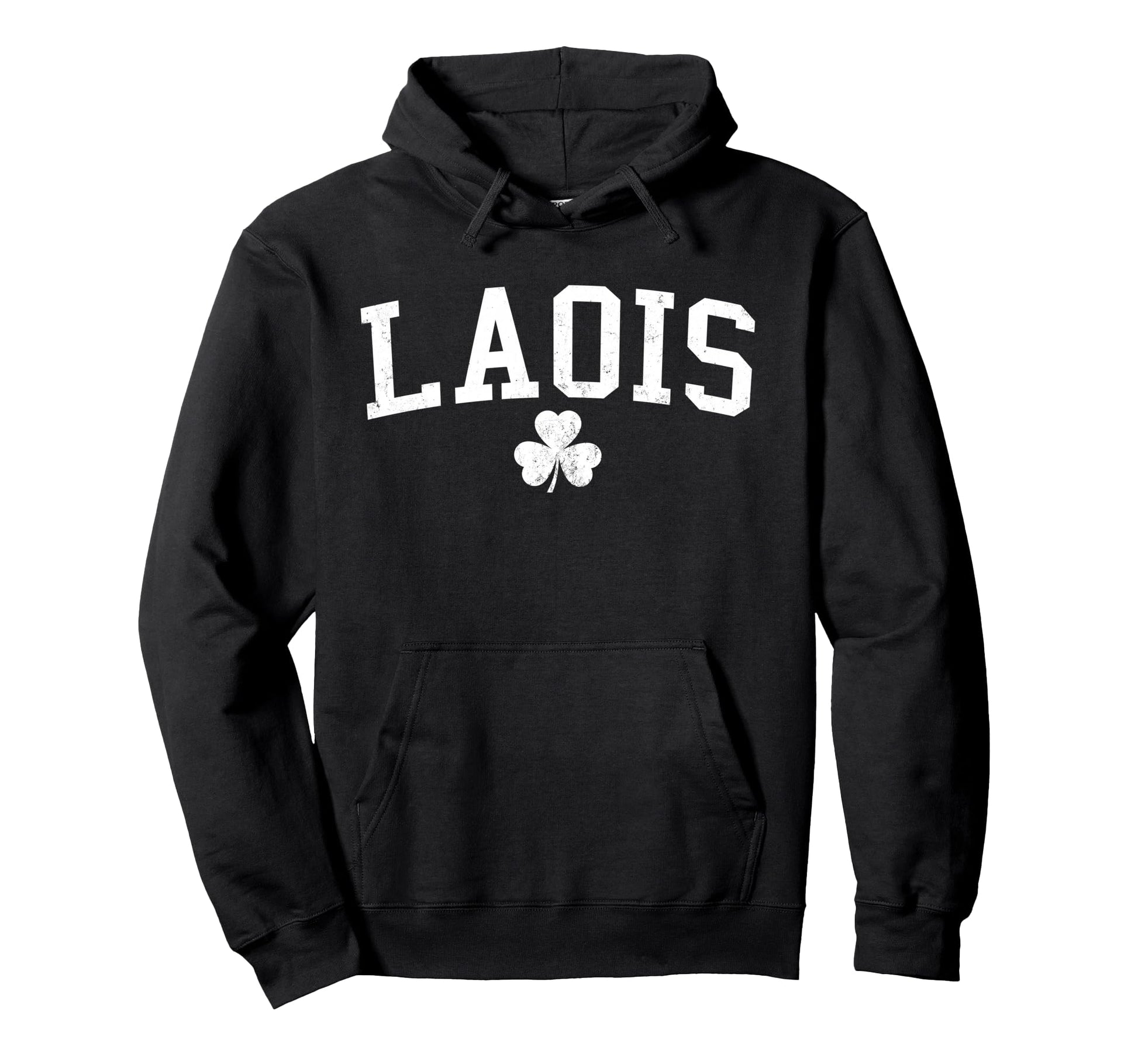Laois Ireland St Patricks Day Distressed Hoodie - Minimalist Print Unisex - T-Shirt, Sweatshirt, Hoodie