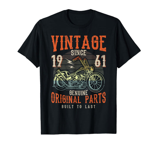 65Th Birthday 1961 Motorcycle Chopper T-Shirt - Custom Art Print Unisex - T-Shirt, Sweatshirt, Hoodie