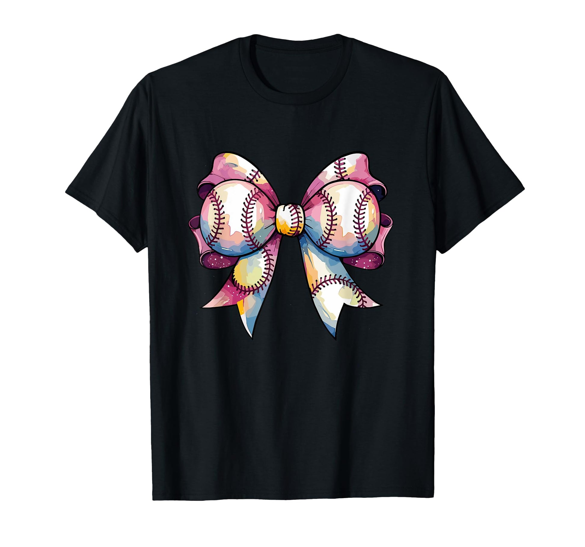 Baseball Bow Tie Coquette Baseball Game T-Shirt - Unique Graphic Men Women - T-Shirt, Sweatshirt, Hoodie