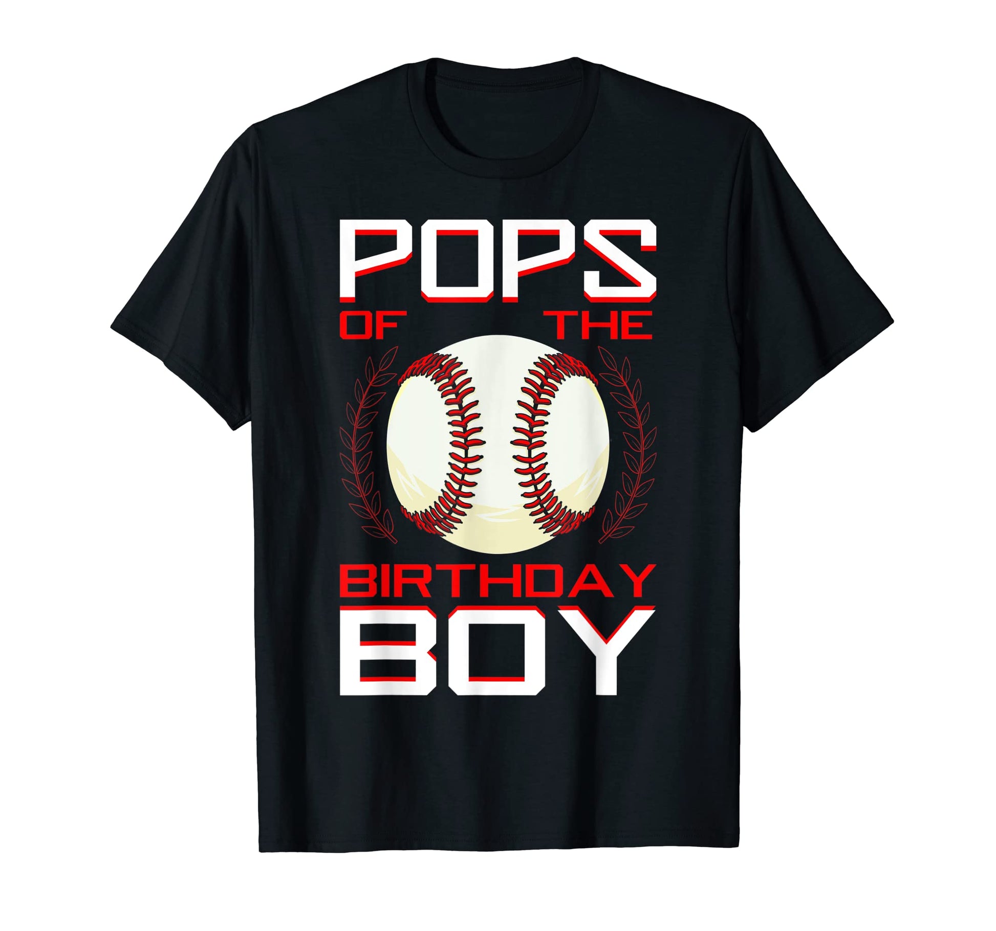 Pops Birthday Baseball Theme Bday T-Shirt - Custom Art Print for Adults - T-Shirt, Sweatshirt, Hoodie