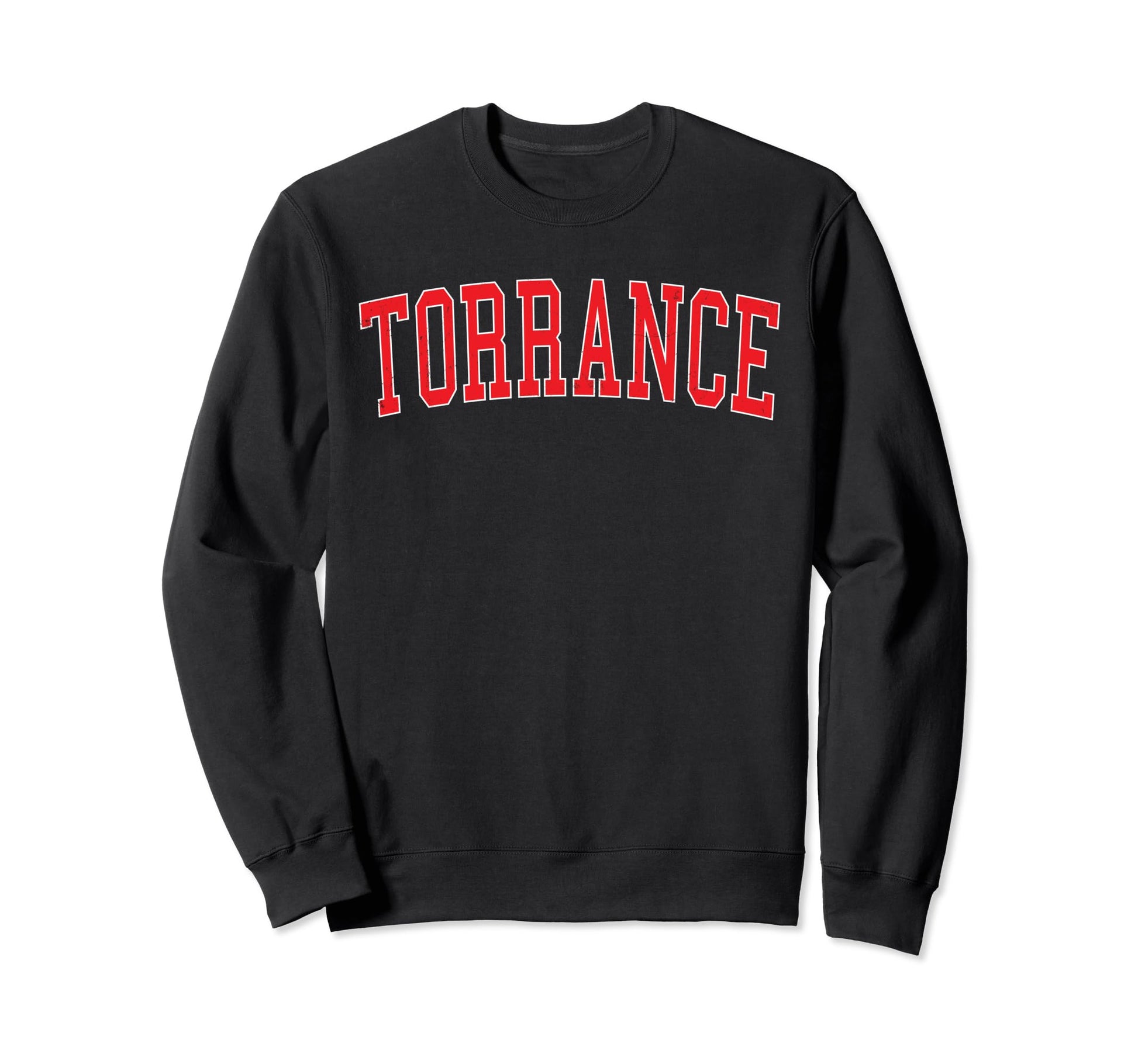 Torrance Ca Varsity Red Text Sweatshirt - Minimalist Print for Adults - T-Shirt, Sweatshirt, Hoodie