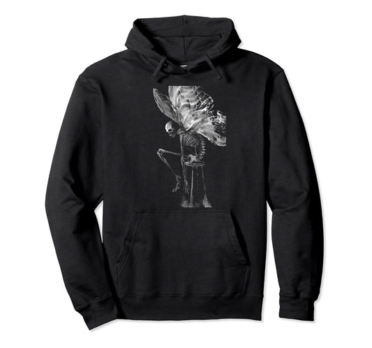 Aesthetic Y2K Fairy Wings Skeleton Alt Hoodie - Novelty Apparel Unisex - T-Shirt, Sweatshirt, Hoodie